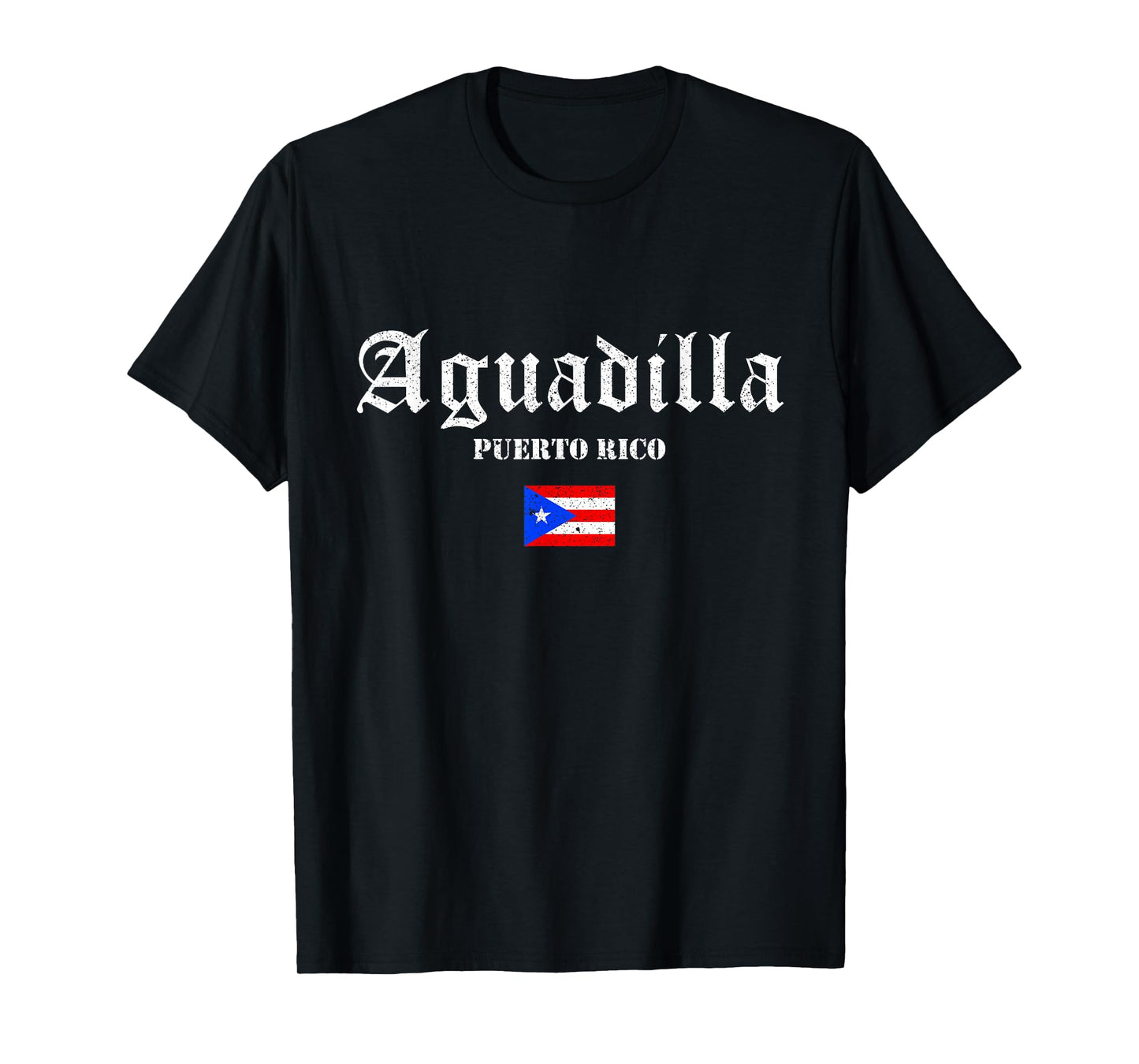Vintage Aguadilla Puerto Rico Flag Pride Home Root Travel T-Shirt