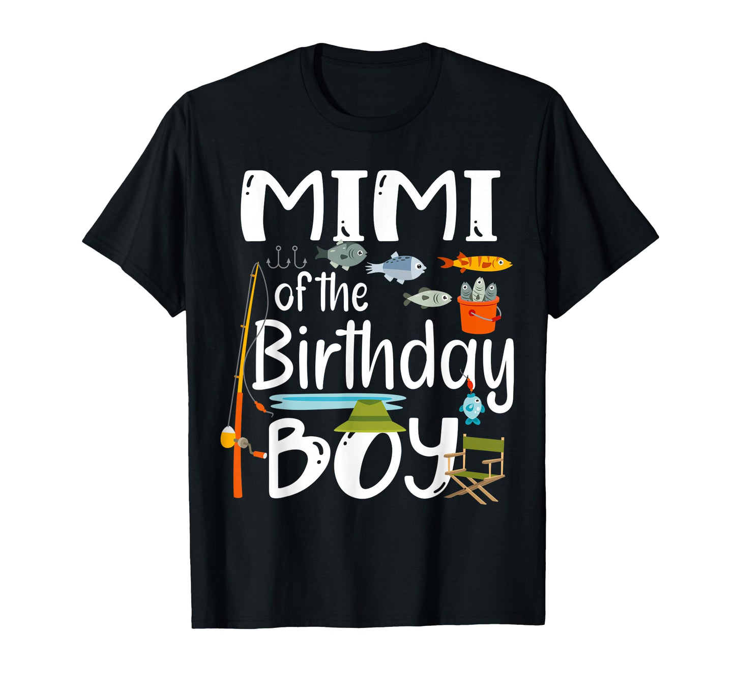 Fishing Birthday Boy Party Look with Rod Fish Hooks for Mimi T-Shirt