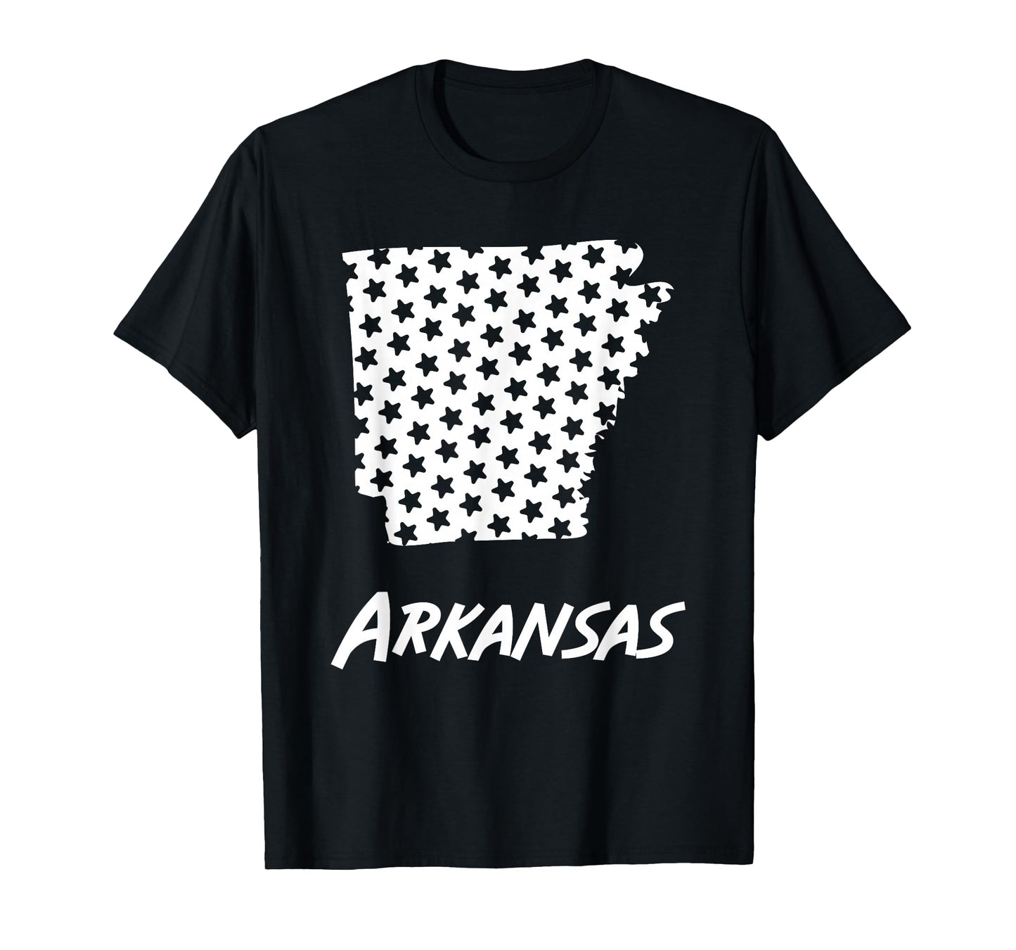 Arkansas USA State Outline Stars Vintage Retro Design T-Shirt