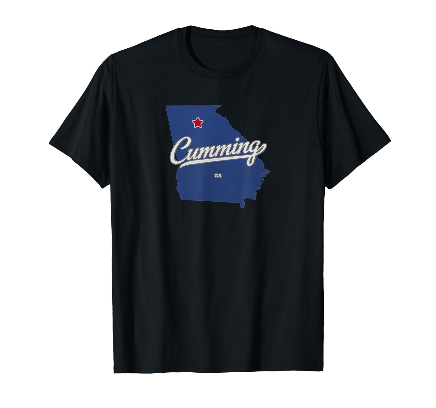 Cumming Georgia GA Map T-Shirt