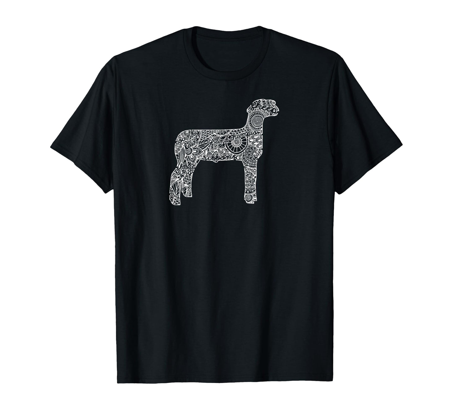 Sheep Livestock Show Mandala T-Shirt - Lamb Ram Stock Show T-Shirt