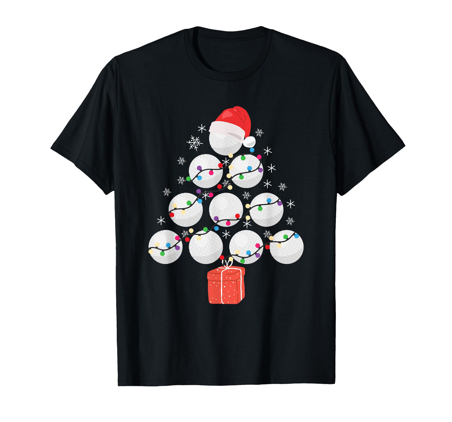 Funny Golfing Christmas Tree Christmas Golf Ball Golfer T-Shirt