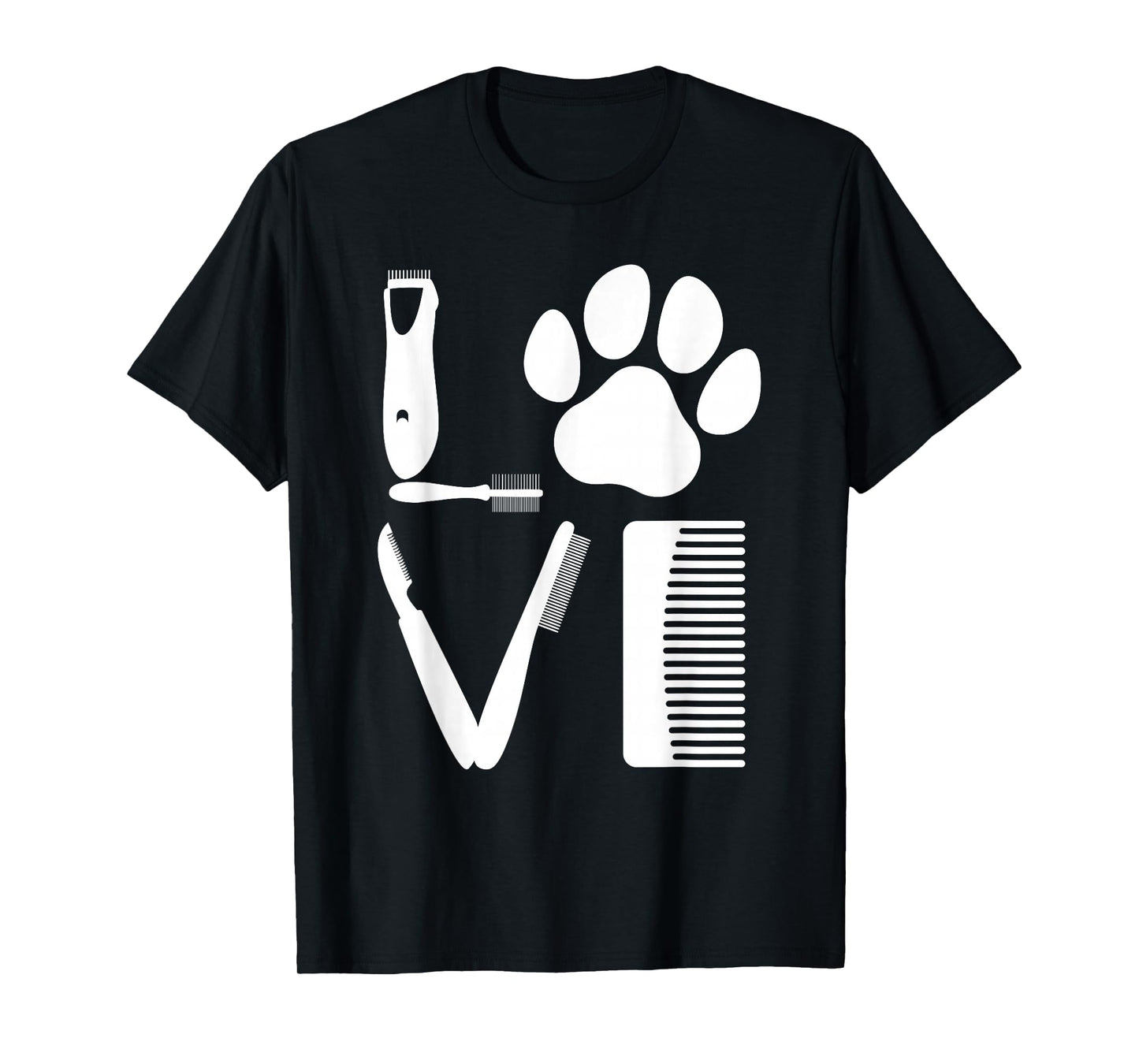 Funny Dog Grooming Art for Men Women Pet Groomer Dog Groomer T-Shirt