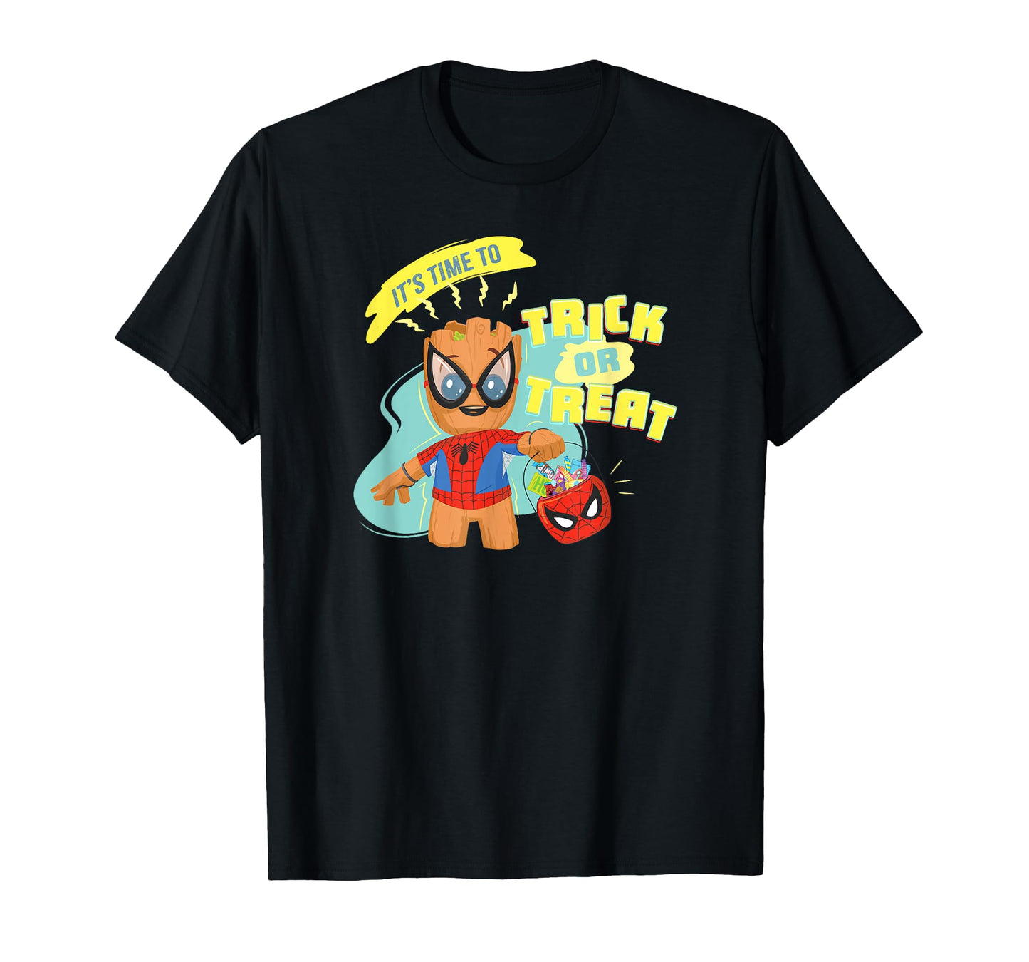 Marvel Groot in Spider-Man Costume Trick or Treat Halloween T-Shirt