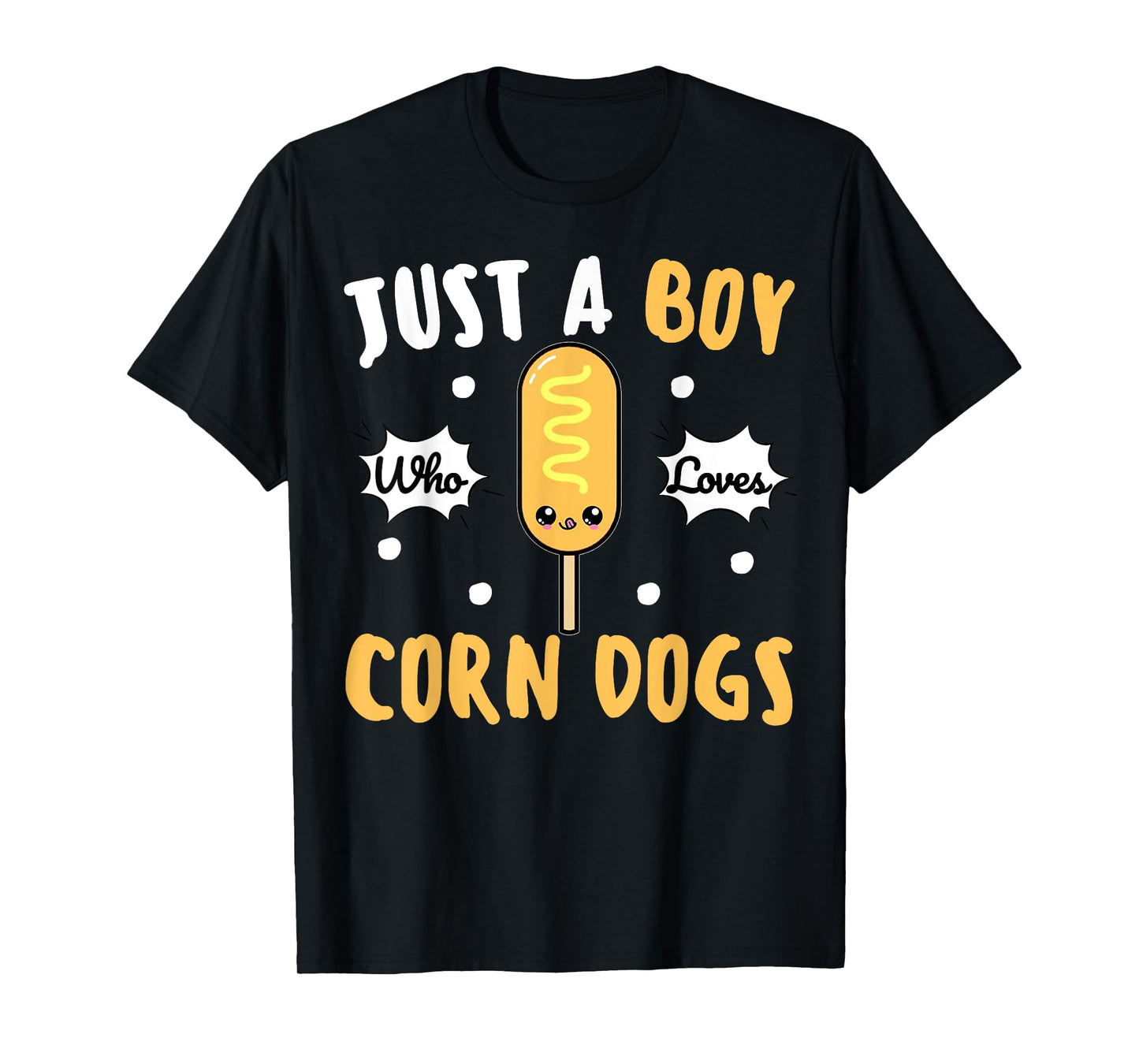 Cute Kawaii Funny Corndog Just a Boy Who Loves Corn Dogs T-Shirt