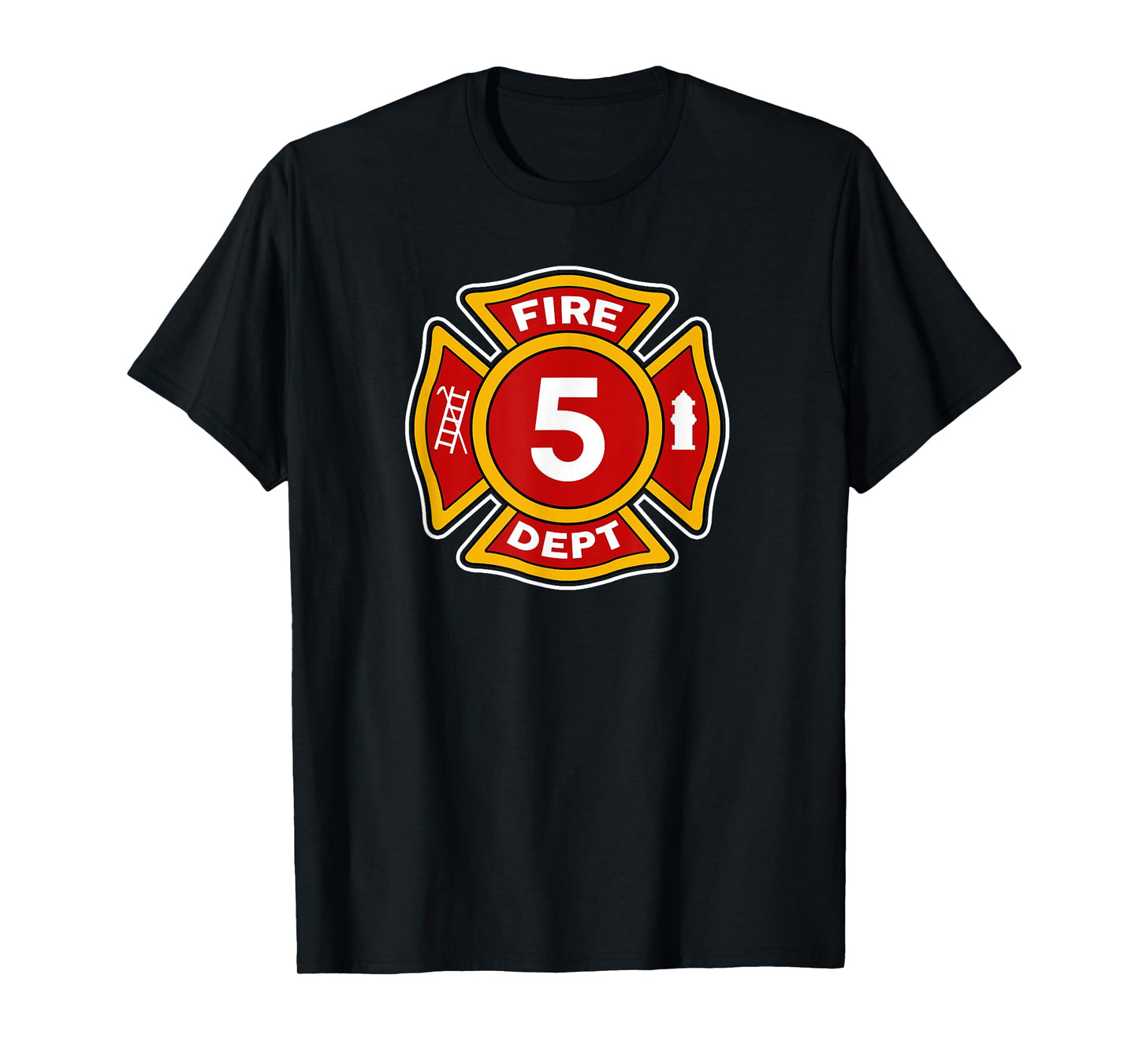 Fire 5 Dept Shirt | Firefighter Hero 5th Birthday Boys Gift