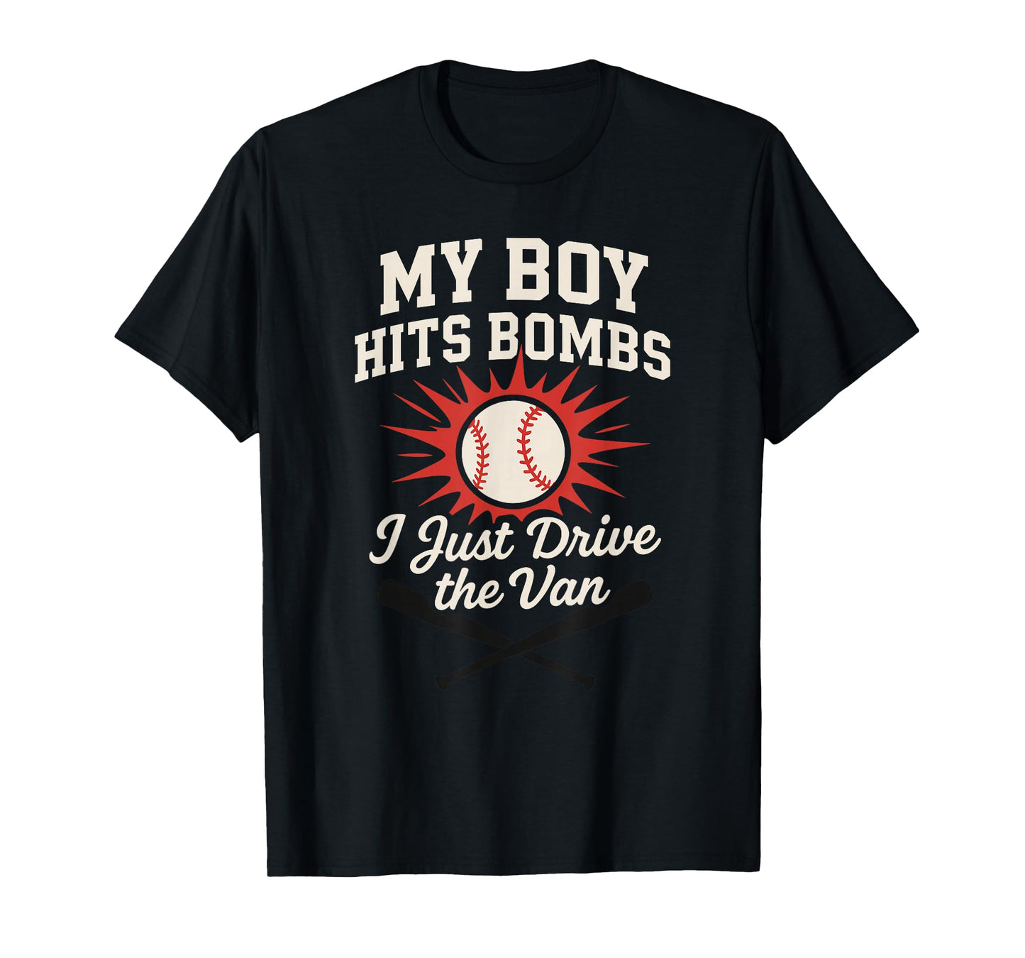 Boy Mom Baseball Proud Son Home Run Travel Team Love T-Shirt