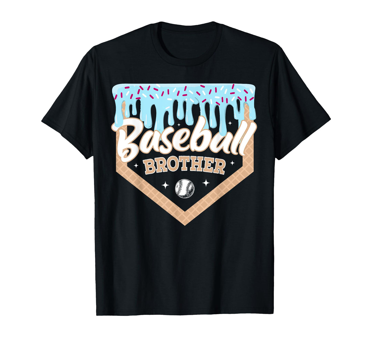 Baseball Drip Brother Ice Cream Home Plate Baseball Sports T-Shirt