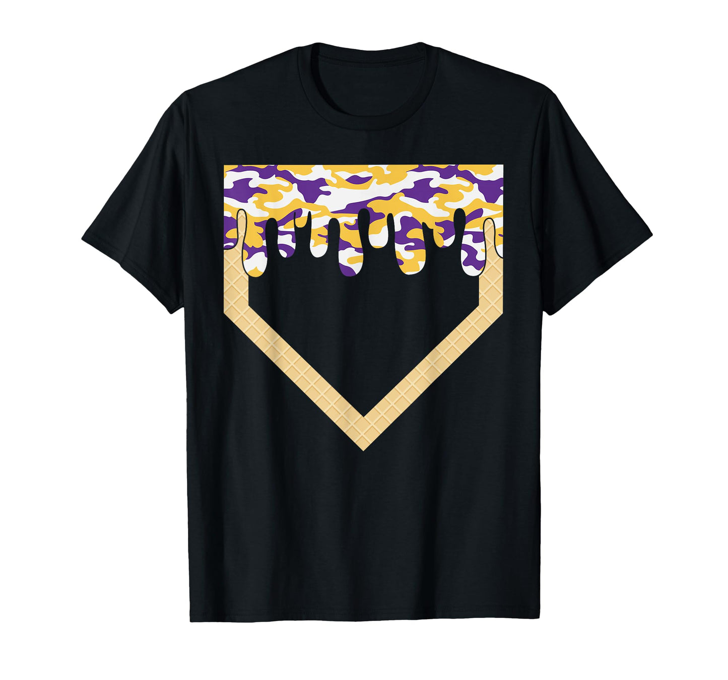 Halloween Baseball Home Plate Drip Baseball Lifestyle Boys T-Shirt