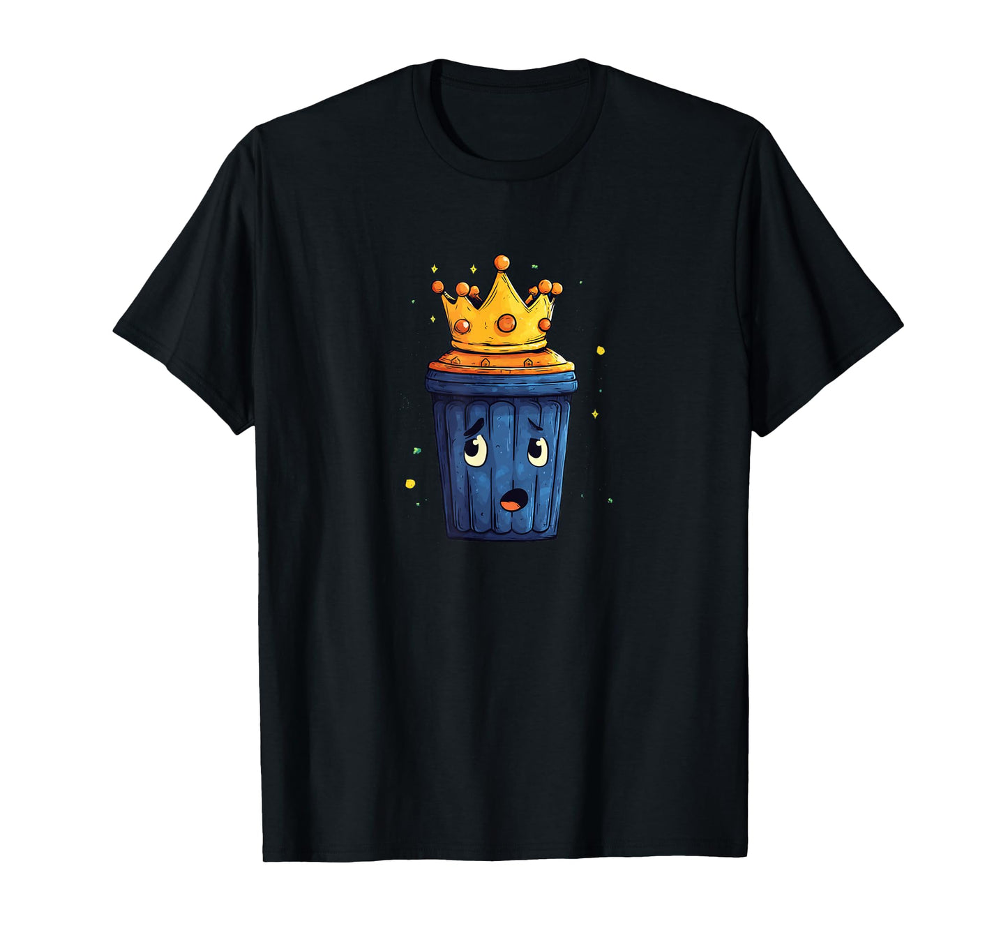 Friendly Trash Can with Nice Crown T-Shirt