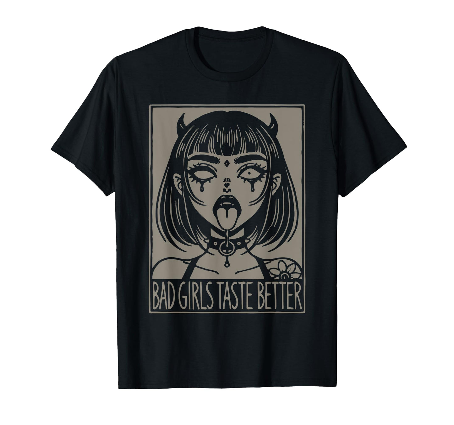 Retro Bad Girls Taste Better, Tattoos Devil Girl Graphic T-Shirt