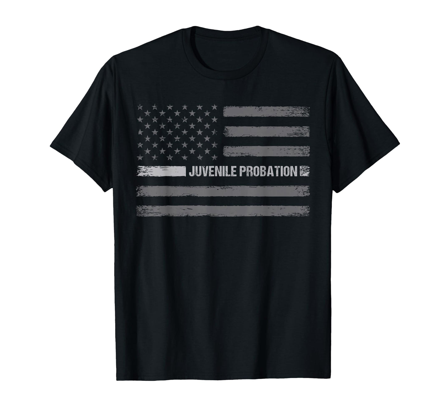 Juvenile Probation Vintage Distressed USA American Flag T-Shirt