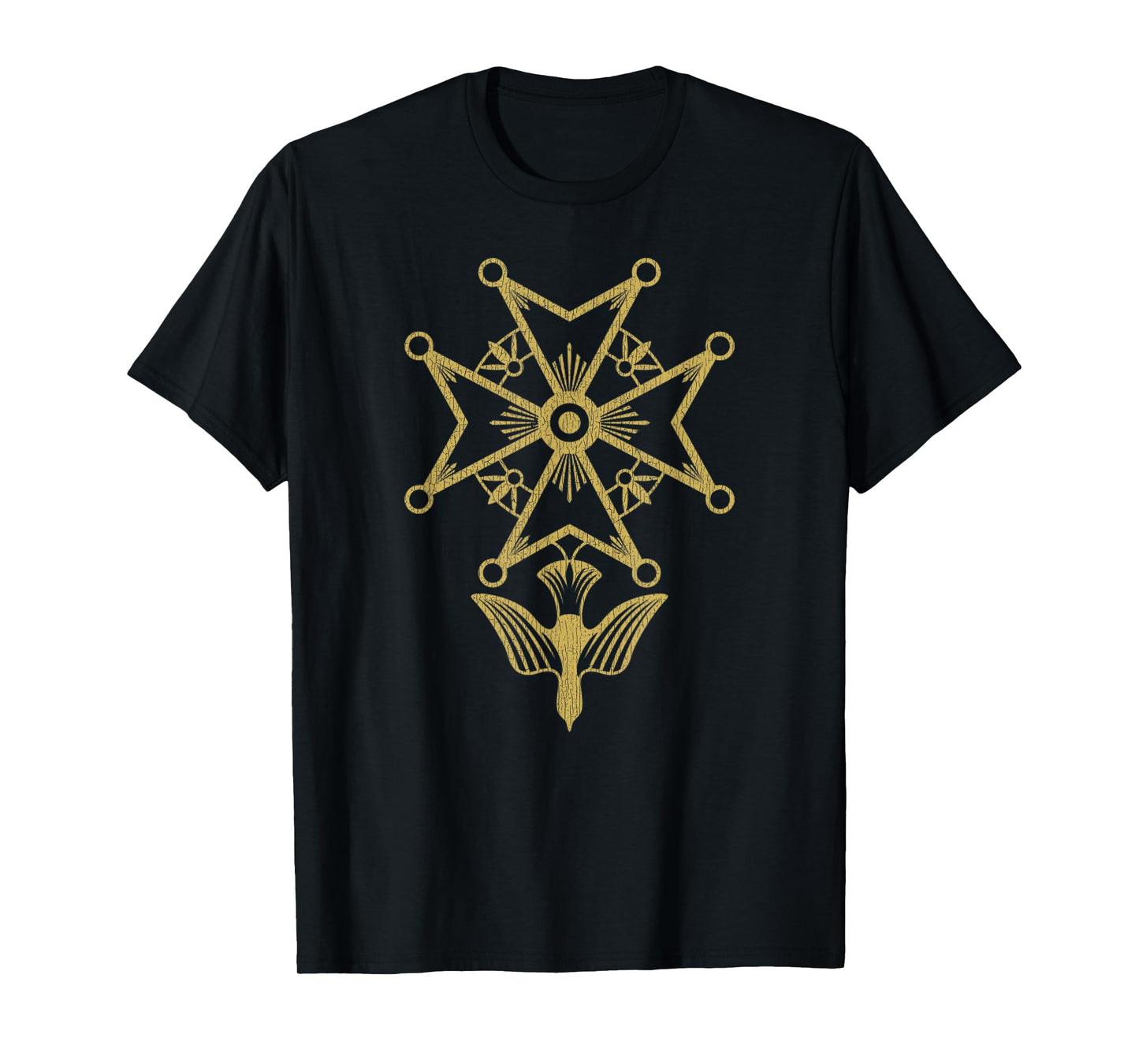 Vintage The Huguenot Cross Is A Christian Religious Symbol T-Shirt