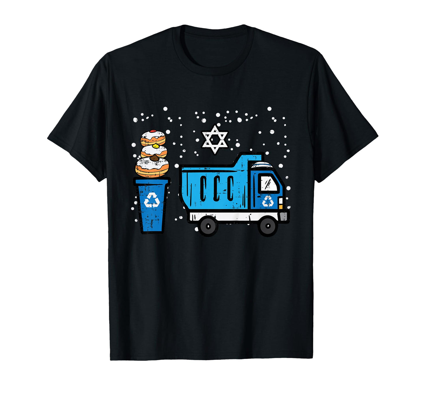 Kids Hanukkah Dump Recycling Truck Chanukah Boys Toddler Youth T-Shirt