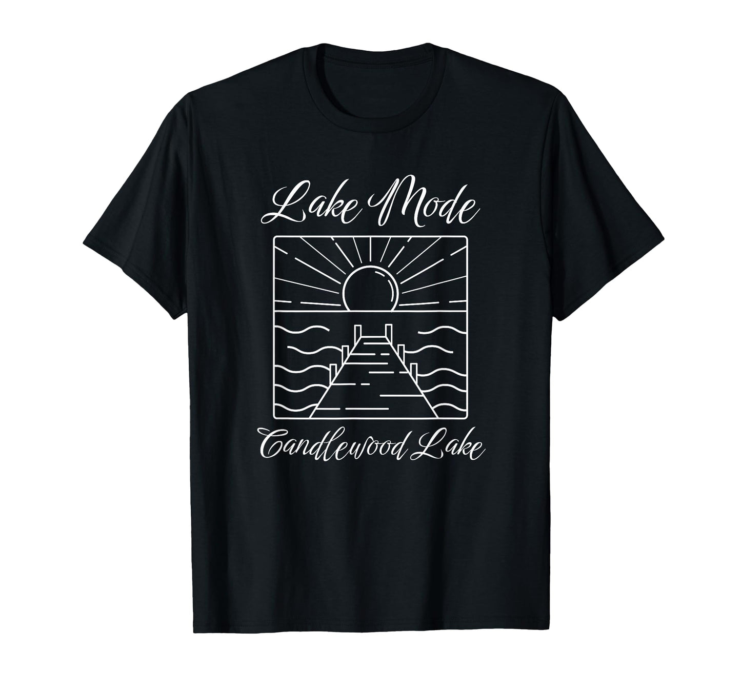 Lake Mode Candlewood Lake Sunset Dock Outdoors T-Shirt