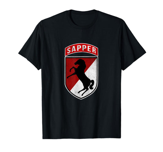 11th Armored Cavalry Regiment Sapper 11th ACR Veteran Papa T-Shirt