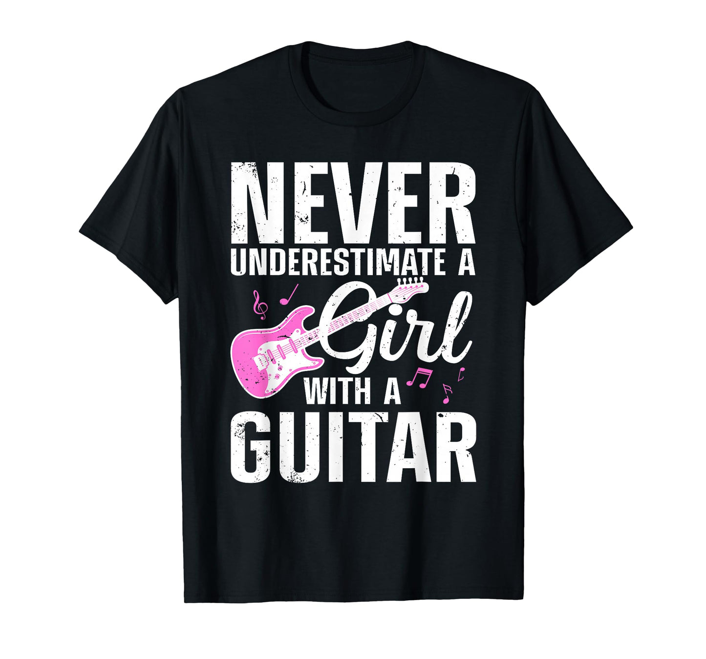 Cool Guitar for Women Girls Guitarist Acoustic Guitar Lovers T-Shirt Small
