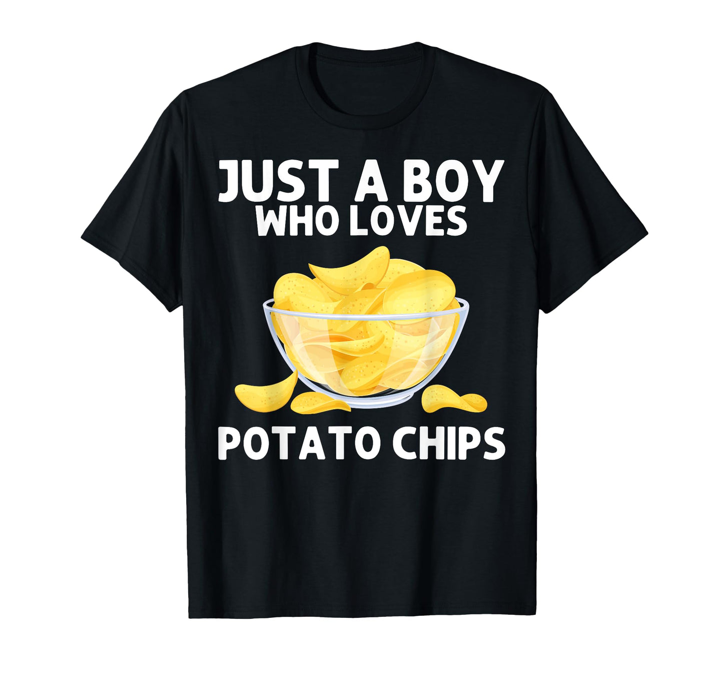 Funny Potato Chips Art For Men Boys Kids Bag Of Chips Lover T-Shirt