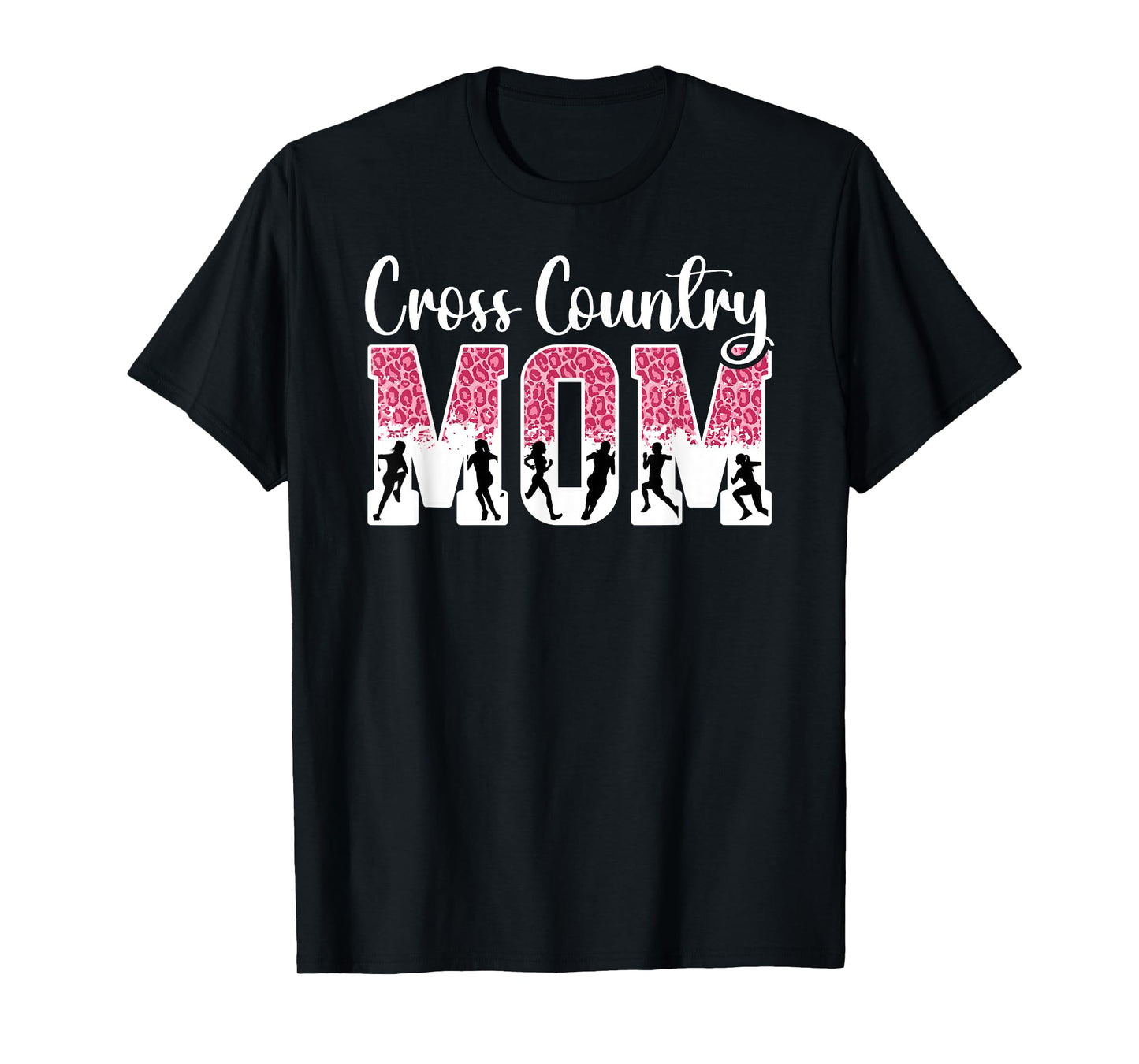 Cross Country Mom Of A Cross Country Runner Mother Leopard T-Shirt