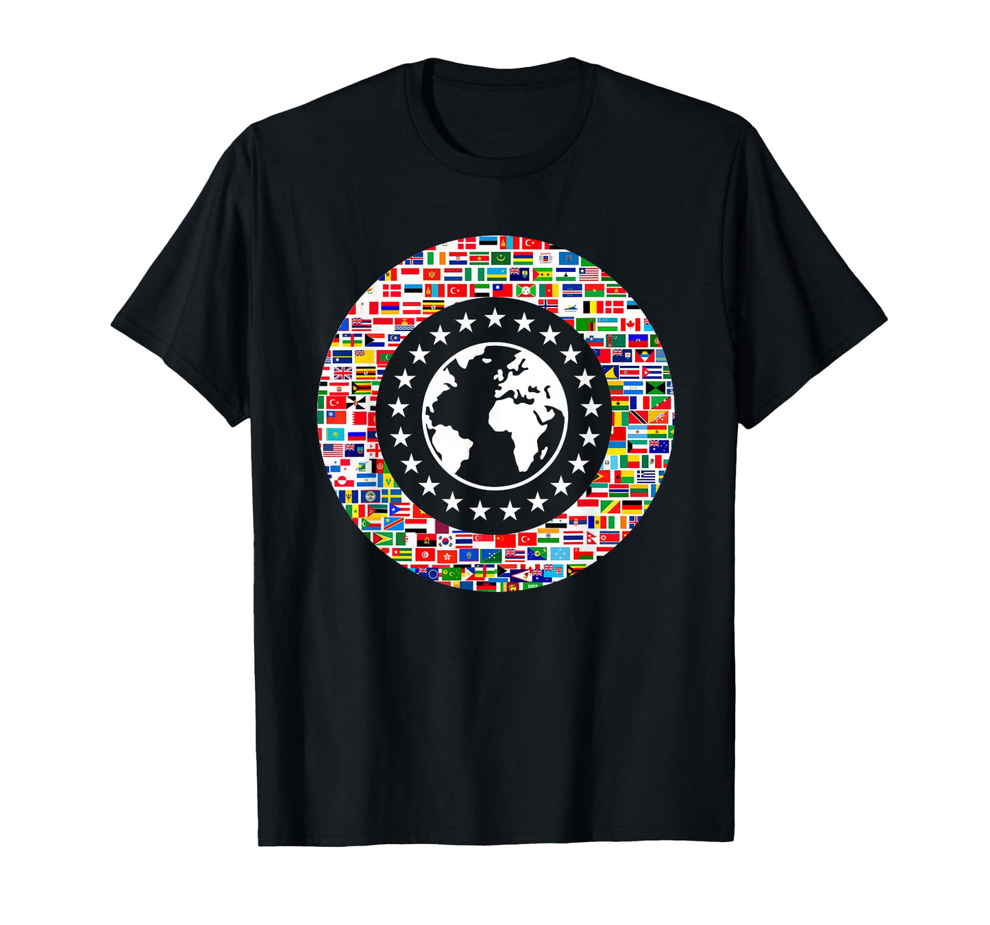 Earth Globe World Flags The Countries of the World Travel T-Shirt