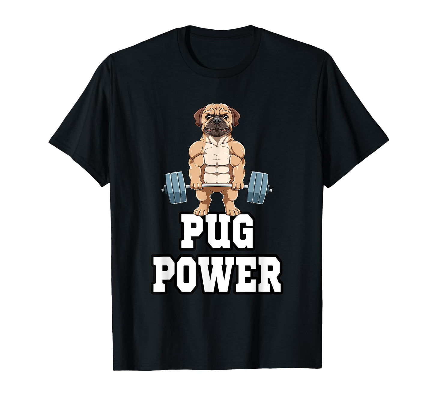 Pug Fitness Muscles Workout Weight T-Shirt