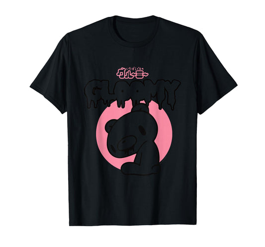 Gloomy Bear The Naughty Grizzly Horror Text Anime Manga T-Shirt