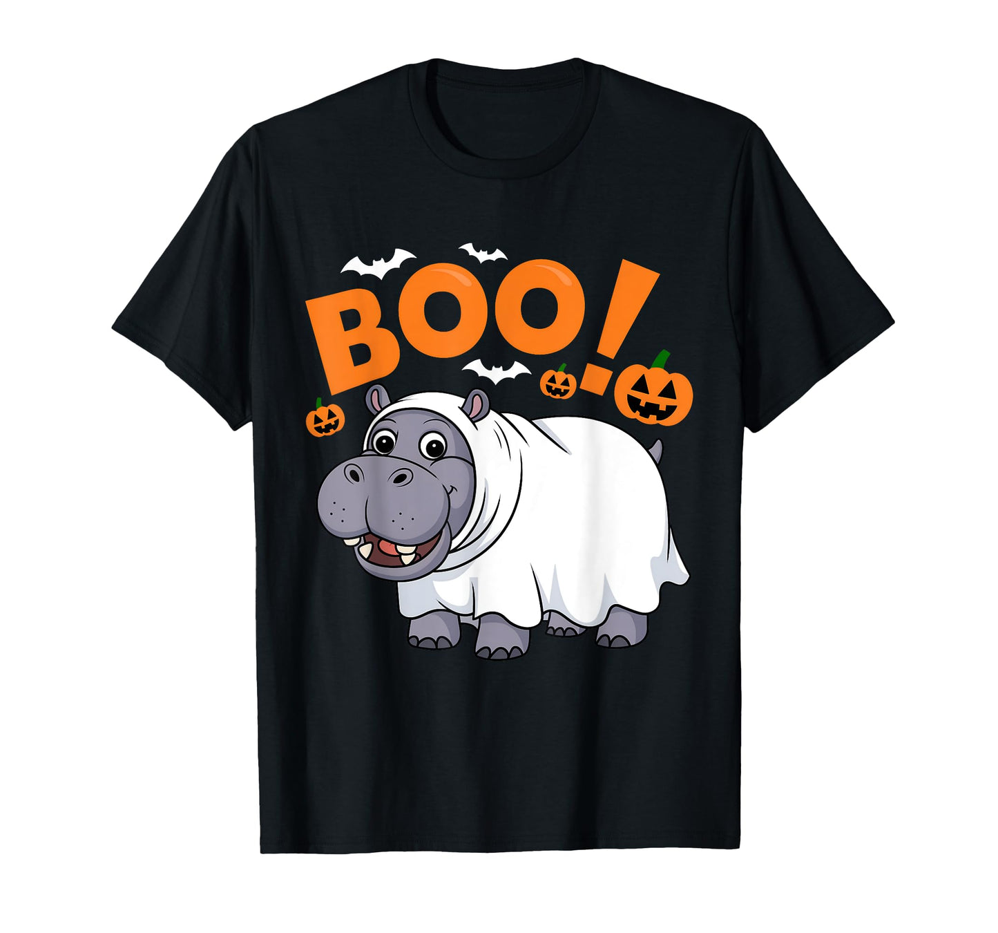 Boo Hippo Halloween Costume Hippopotamus Africa Animal Fun T-Shirt