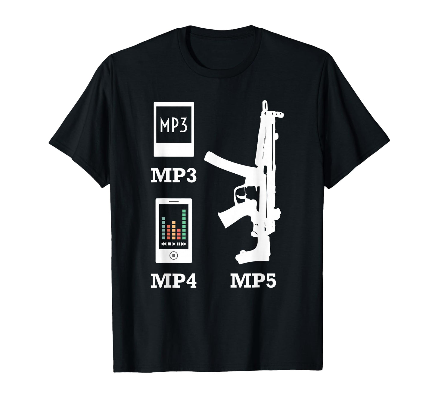 MP3 MP4 MP5 Vintage 2nd Amendment American Music T Shirt T-Shirt