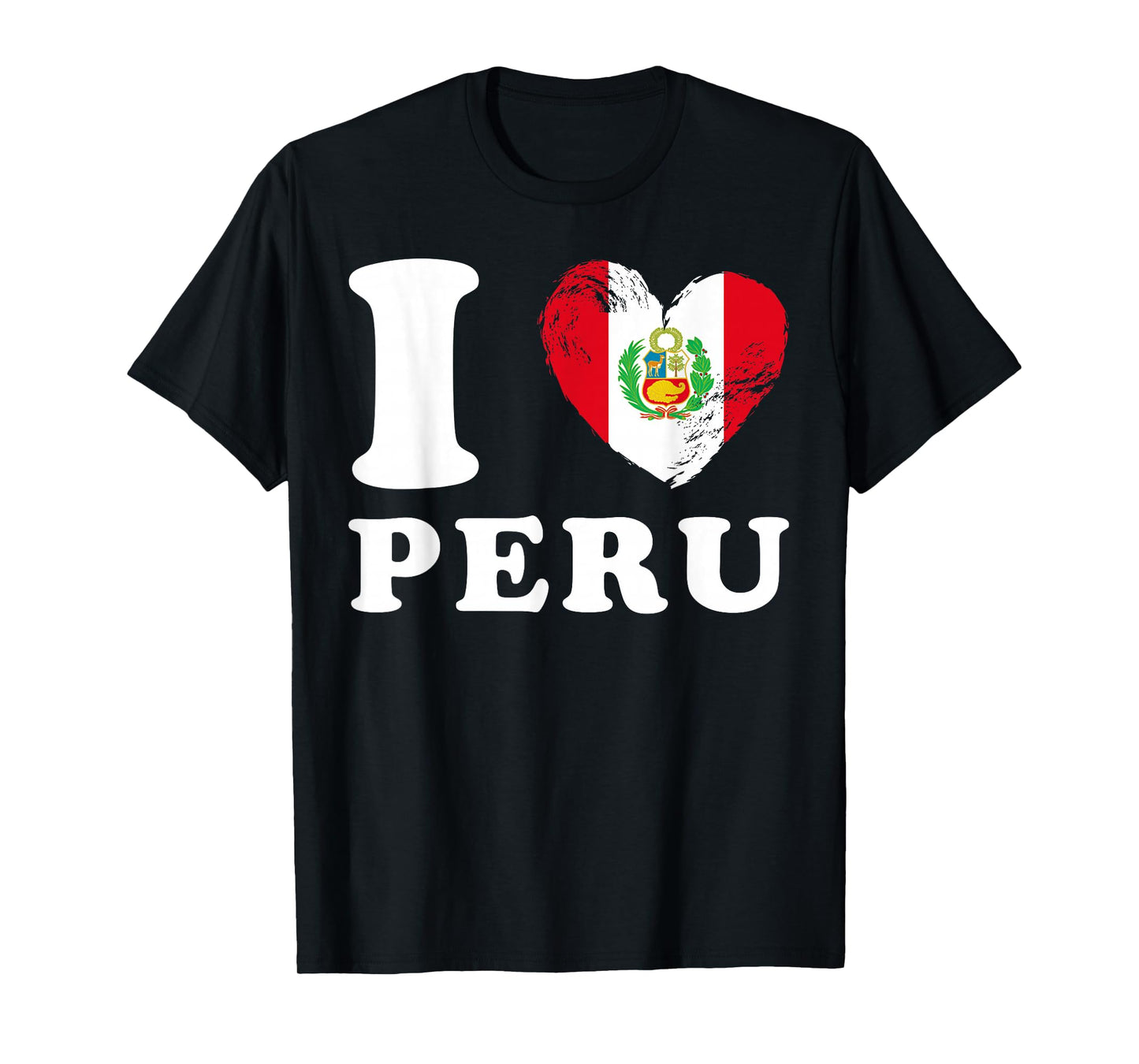 I Love Peru - Heart Flag Peru T-Shirt