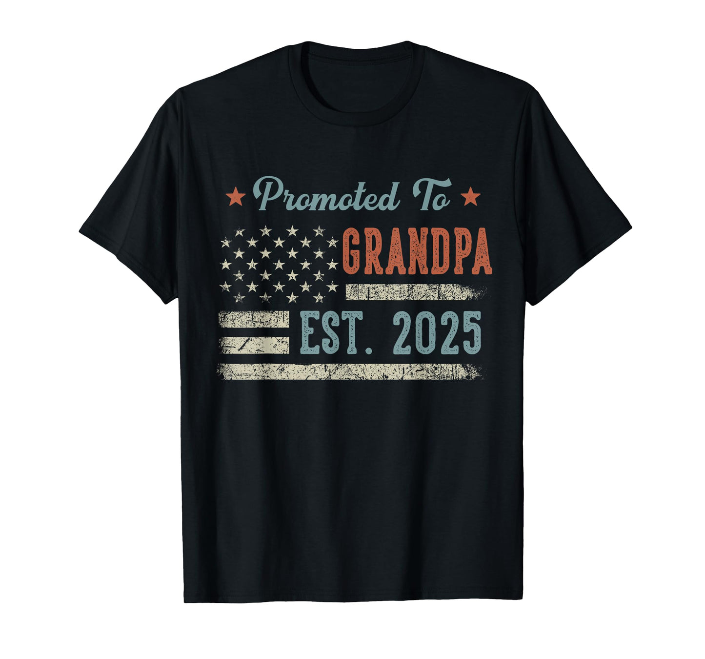 Promoted To Grandpa Est 2025 Grandpa To Be Gifts 1St Time T-Shirt