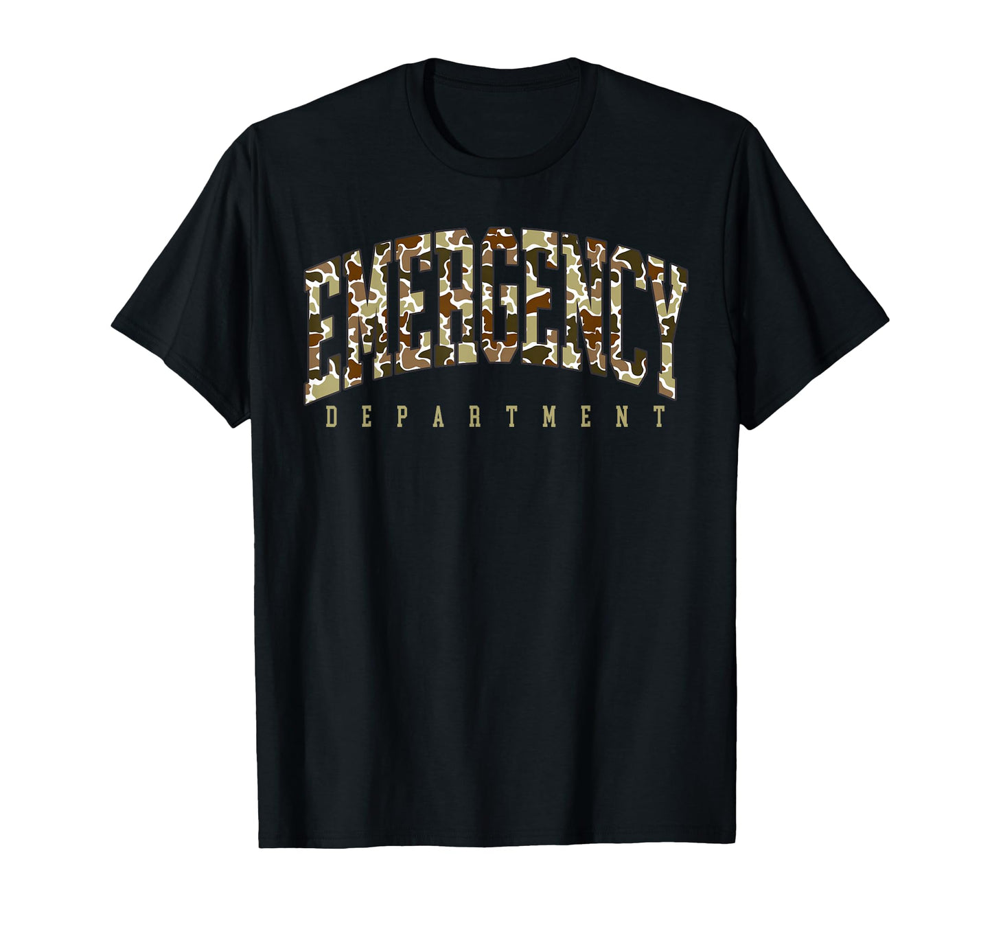 Retro Camo Emergency Department Camouflage ER ED Nurse Tech T-Shirt