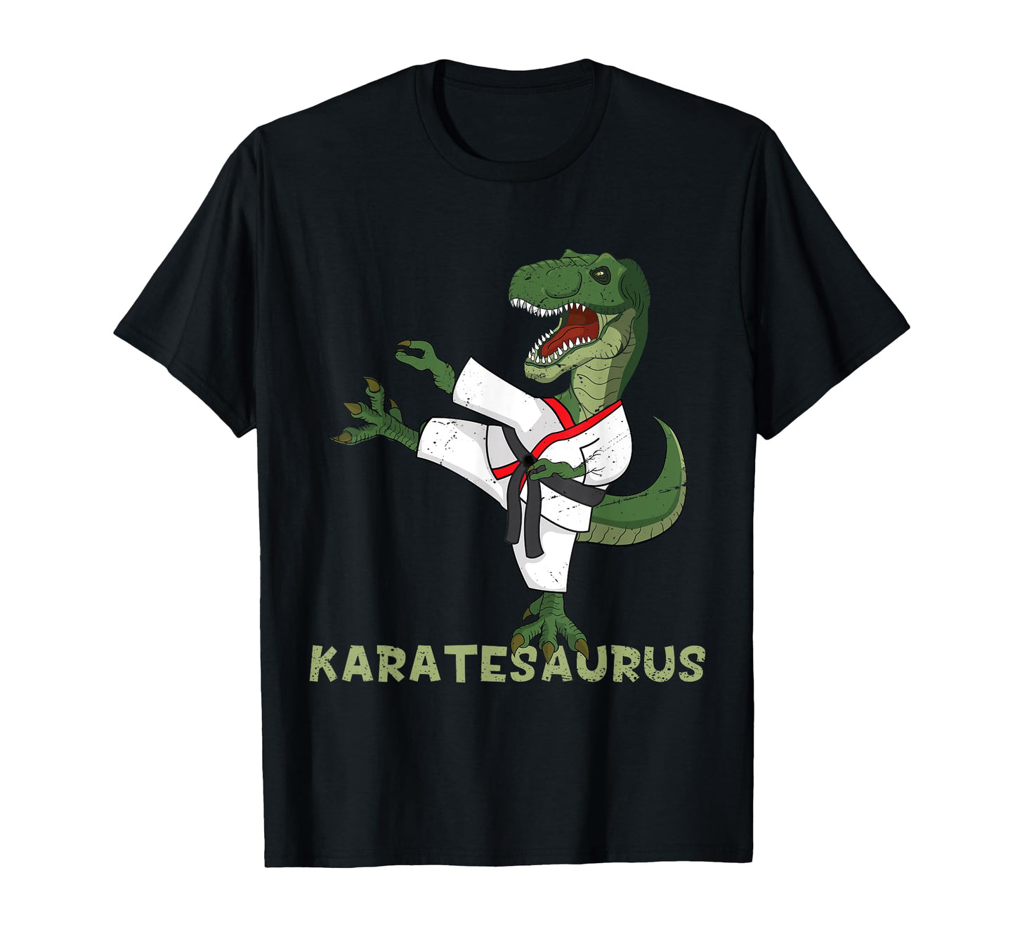 Funny Karate Dinosaur Karatesaurus T-Rex Graphic Karatist T-Shirt