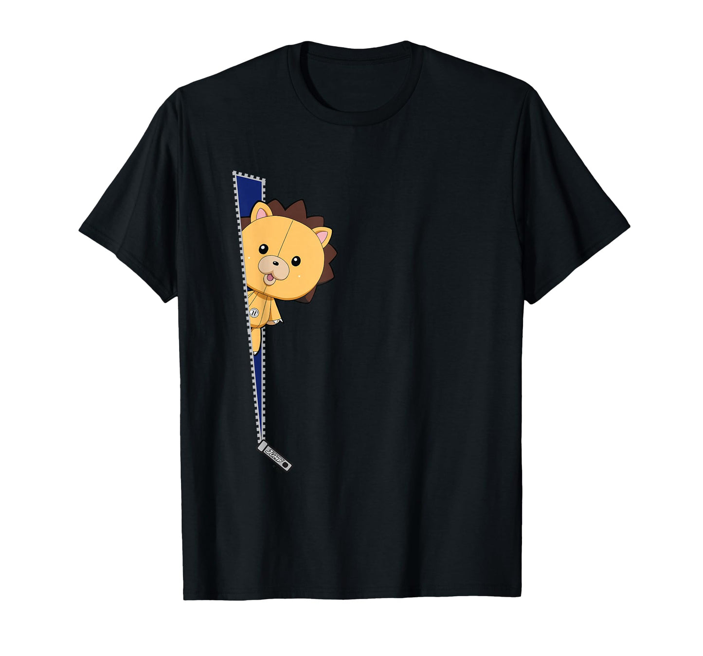 Bleach Kon Stuffed Icon with Zipper Anime T-Shirt