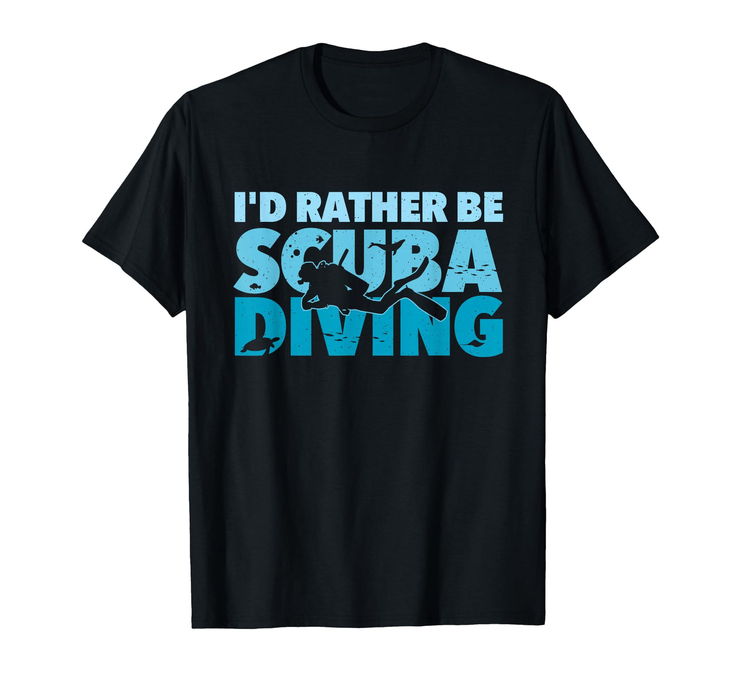I'd Rather Be Scuba Diving - Freediving Underwater Diver T-Shirt