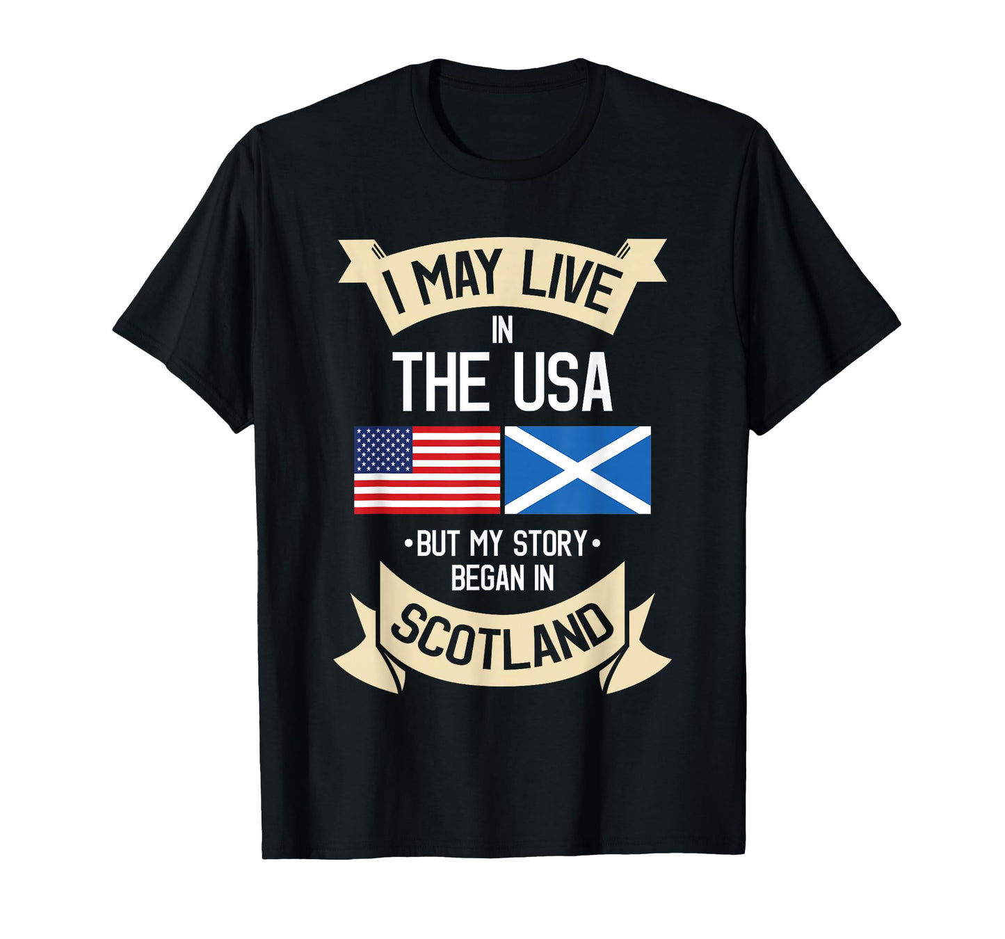 Scotland American Flag USA Scottish Roots Gifts T-Shirt