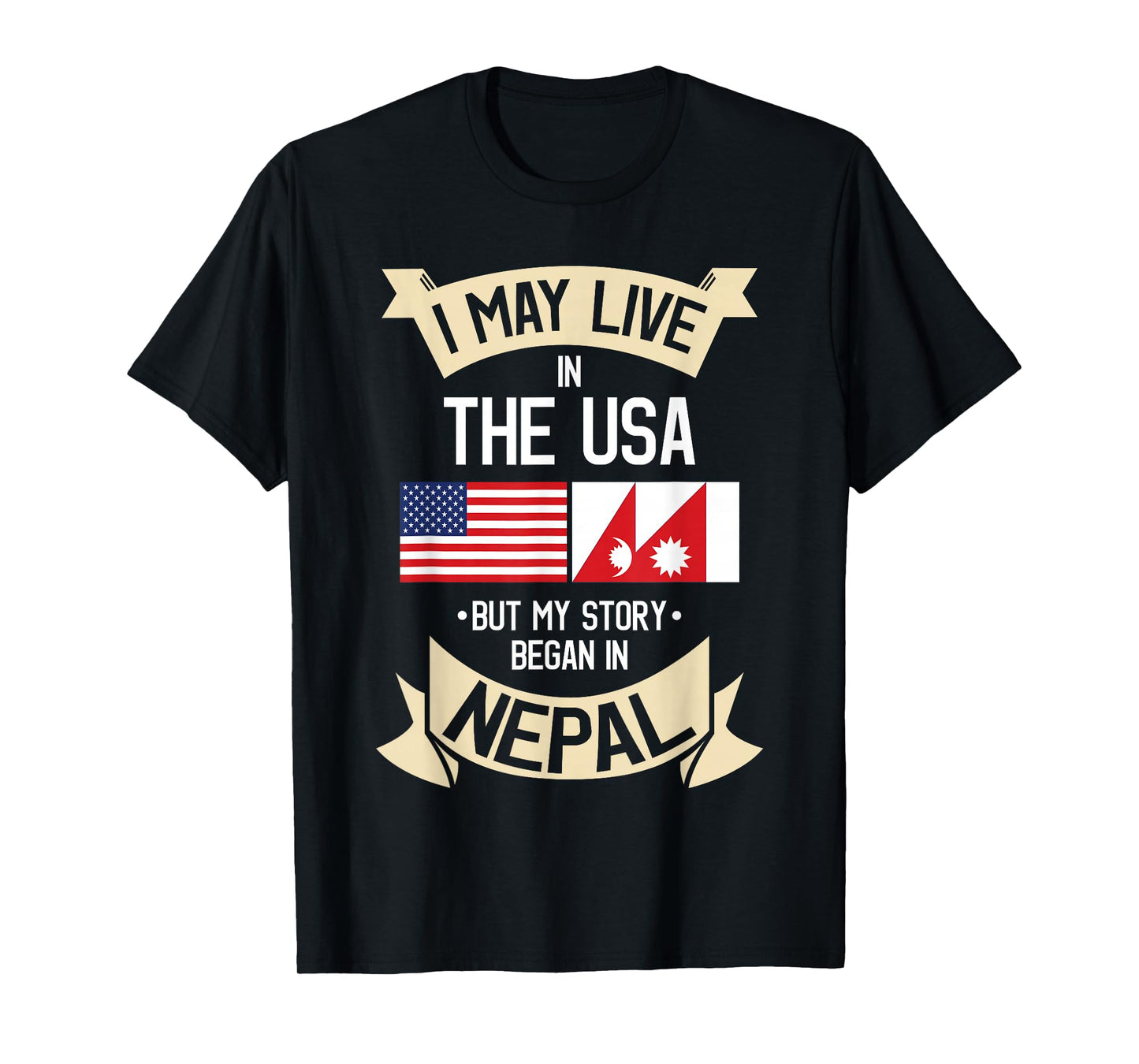 Nepal American Flag USA Nepali Roots Gifts T-Shirt