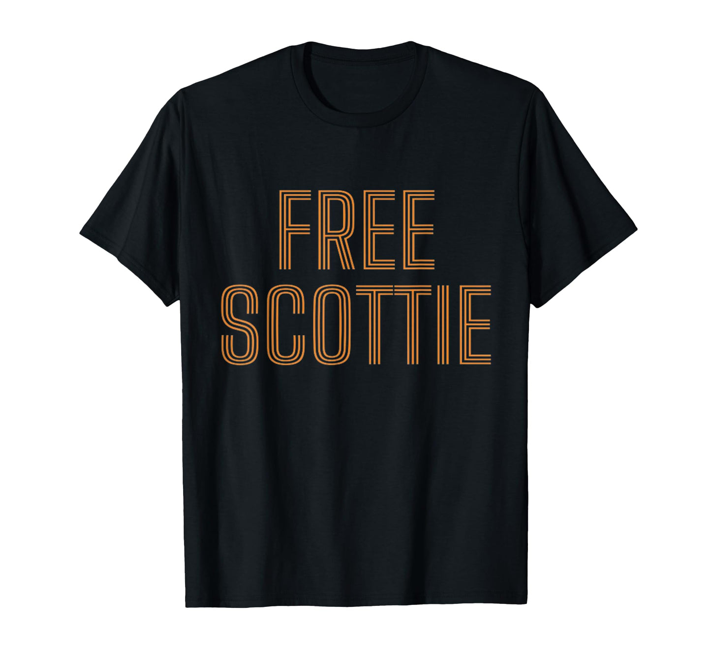 Funny Free Scottie Mug Shot Humour T-Shirt