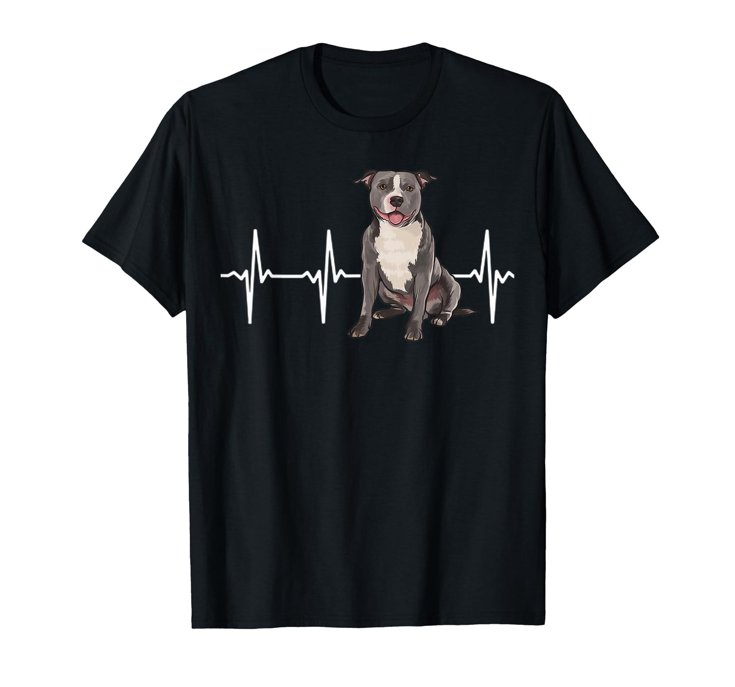 Staffordshire Bull Terrier Heartbeat Dog Lover T-Shirt