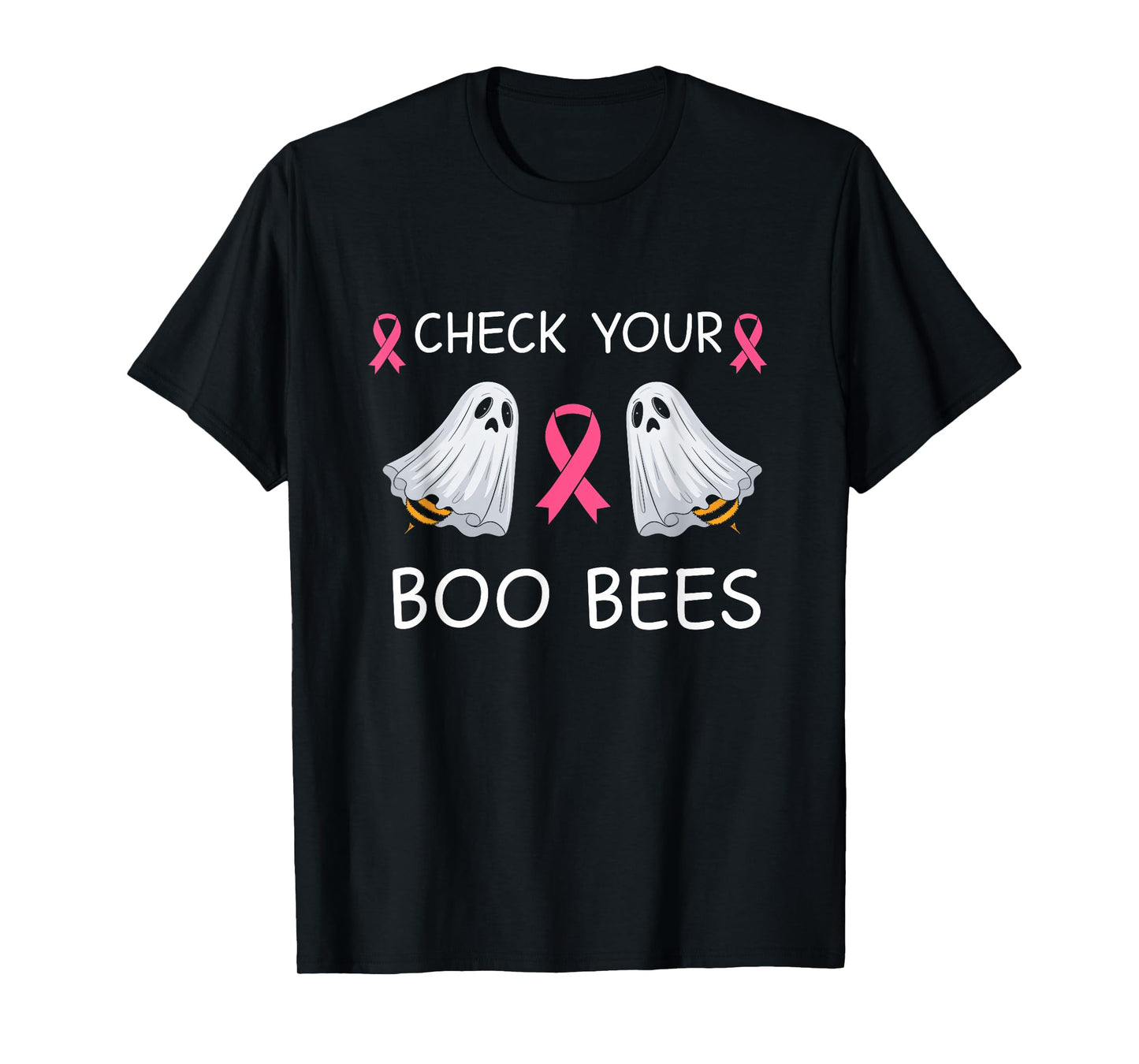 Check Your Boo Bees Shirt Funny Breast Cancer Halloween T-Shirt