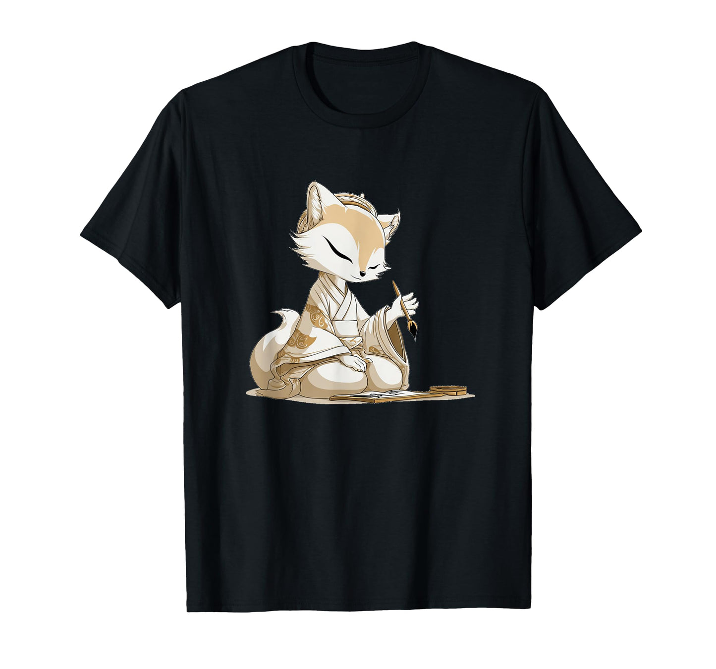 Nice Japan Kitsune Costume for Calligraphy Lovers T-Shirt