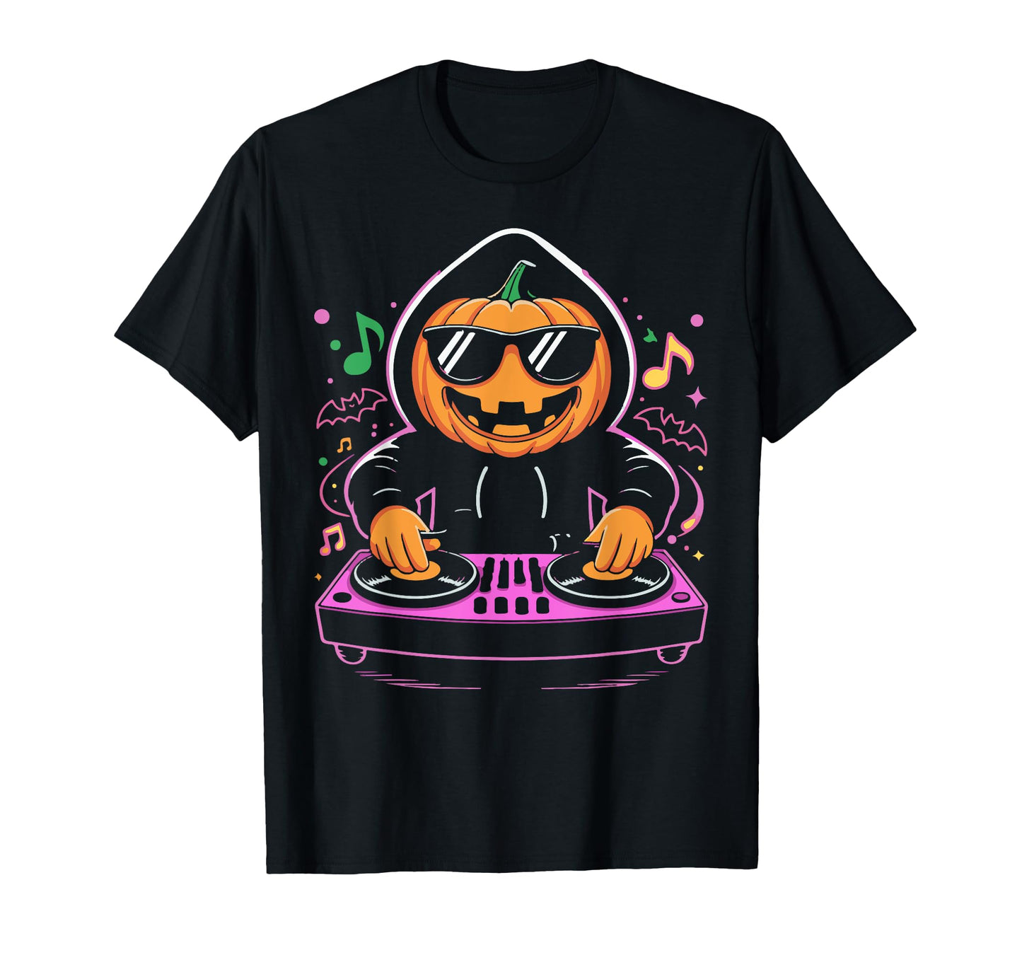 Pumpkin DJ Costume Halloween Party Music Lover Design Men T-Shirt