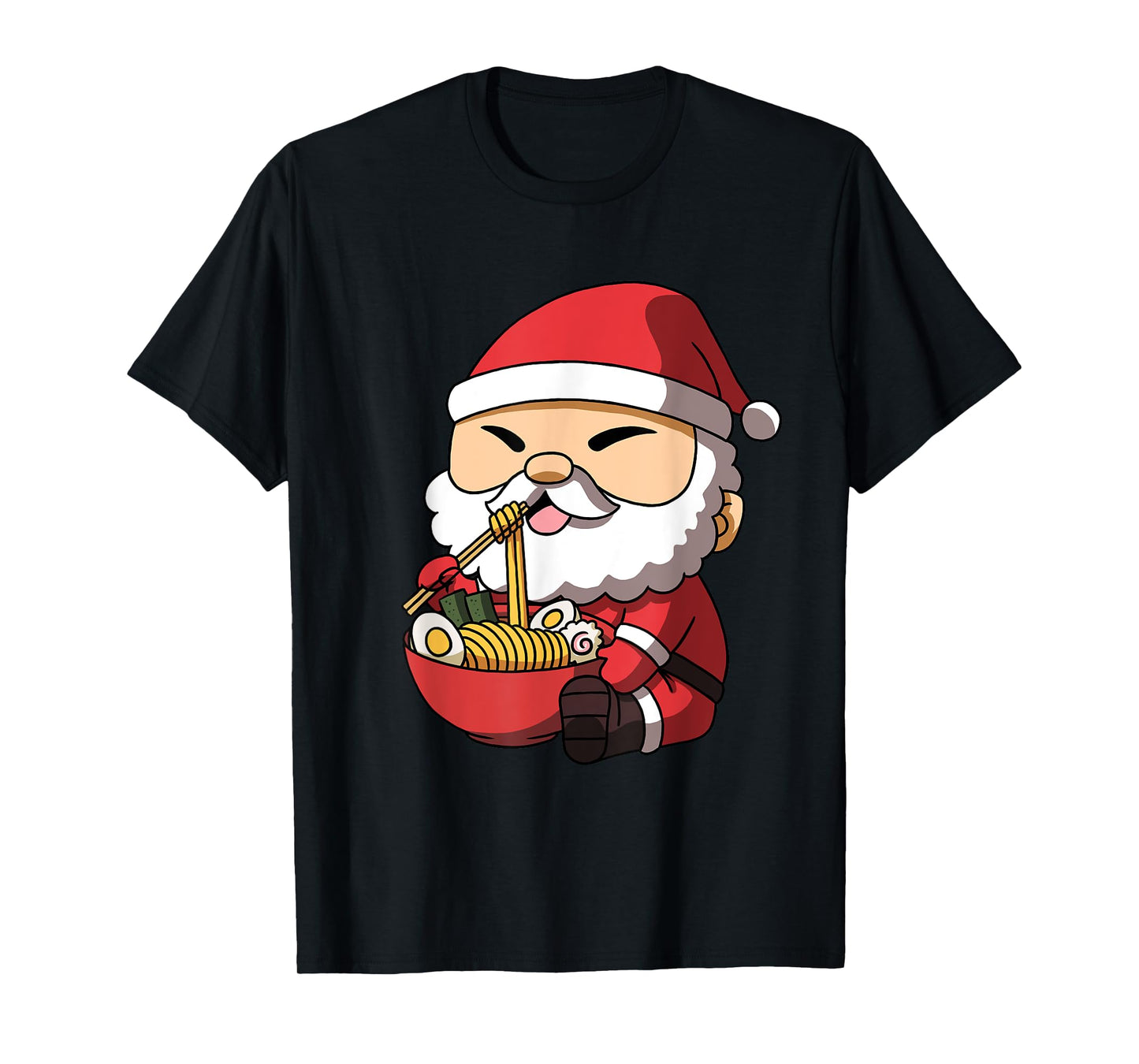 Kawaii Anime Christmas Santa Claus Japanese Ramen T-Shirt