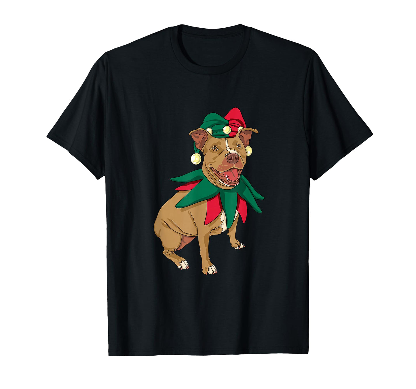 Pitt Bull Christmas Dog Santa Xmas T-Shirt