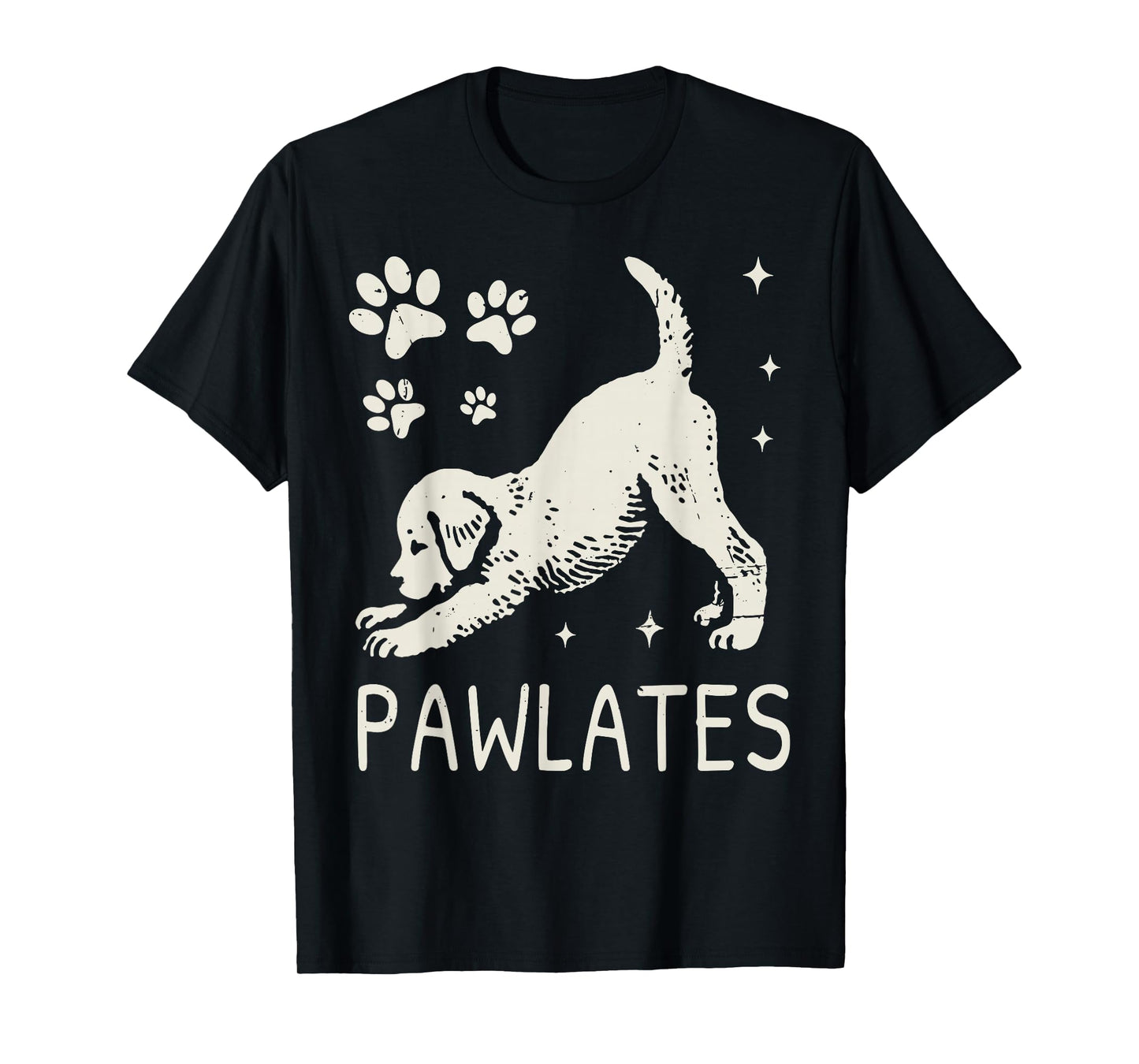 Pawlates Dog Stretching Workout Fitness Pilates Cute Puppy T-Shirt