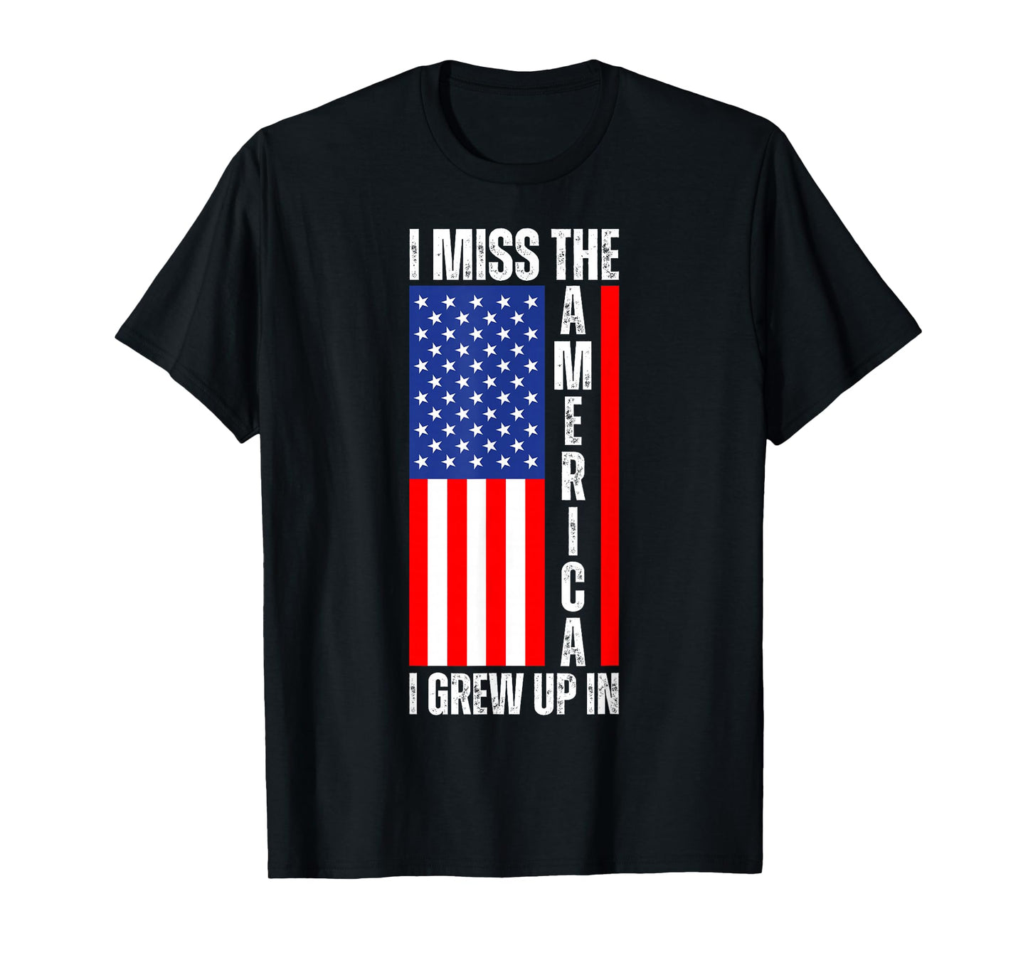 I Miss The America I Grew Up In - Upside Down American Flag T-Shirt