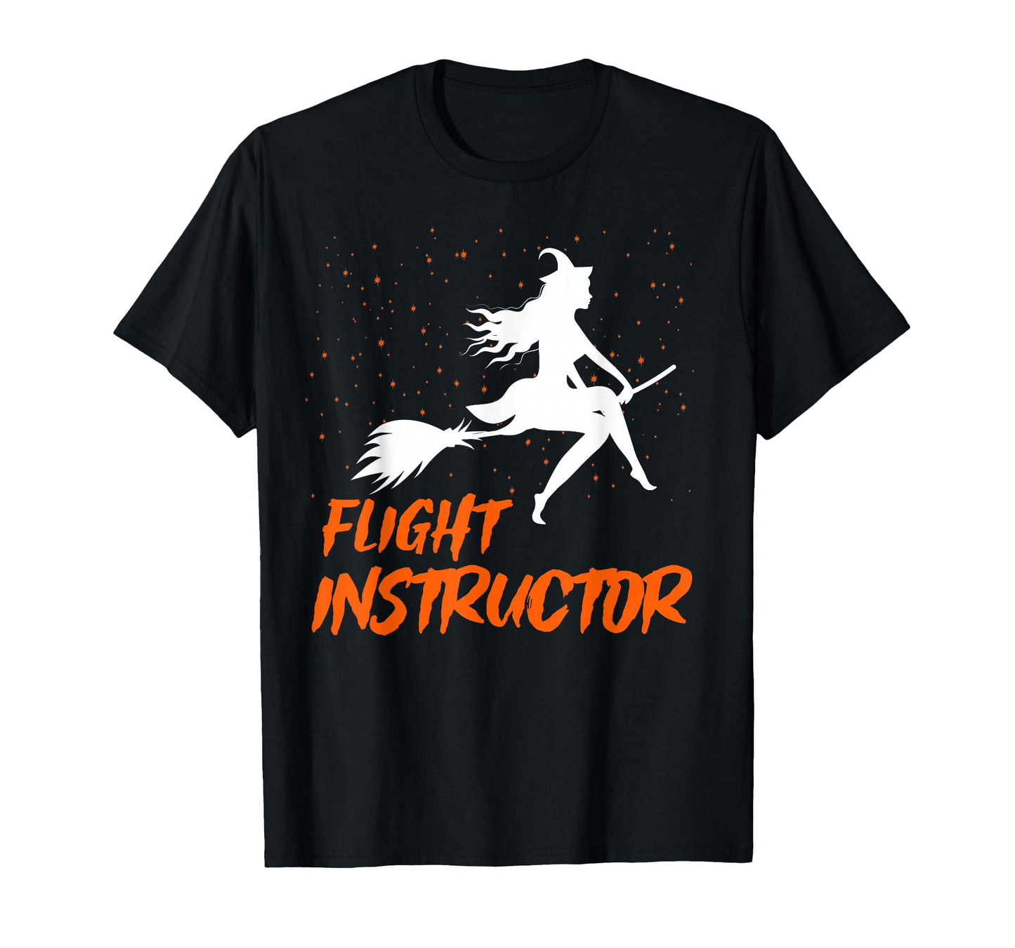 Flight Instructor Witch Riding Broomstick Halloween Costume T-Shirt