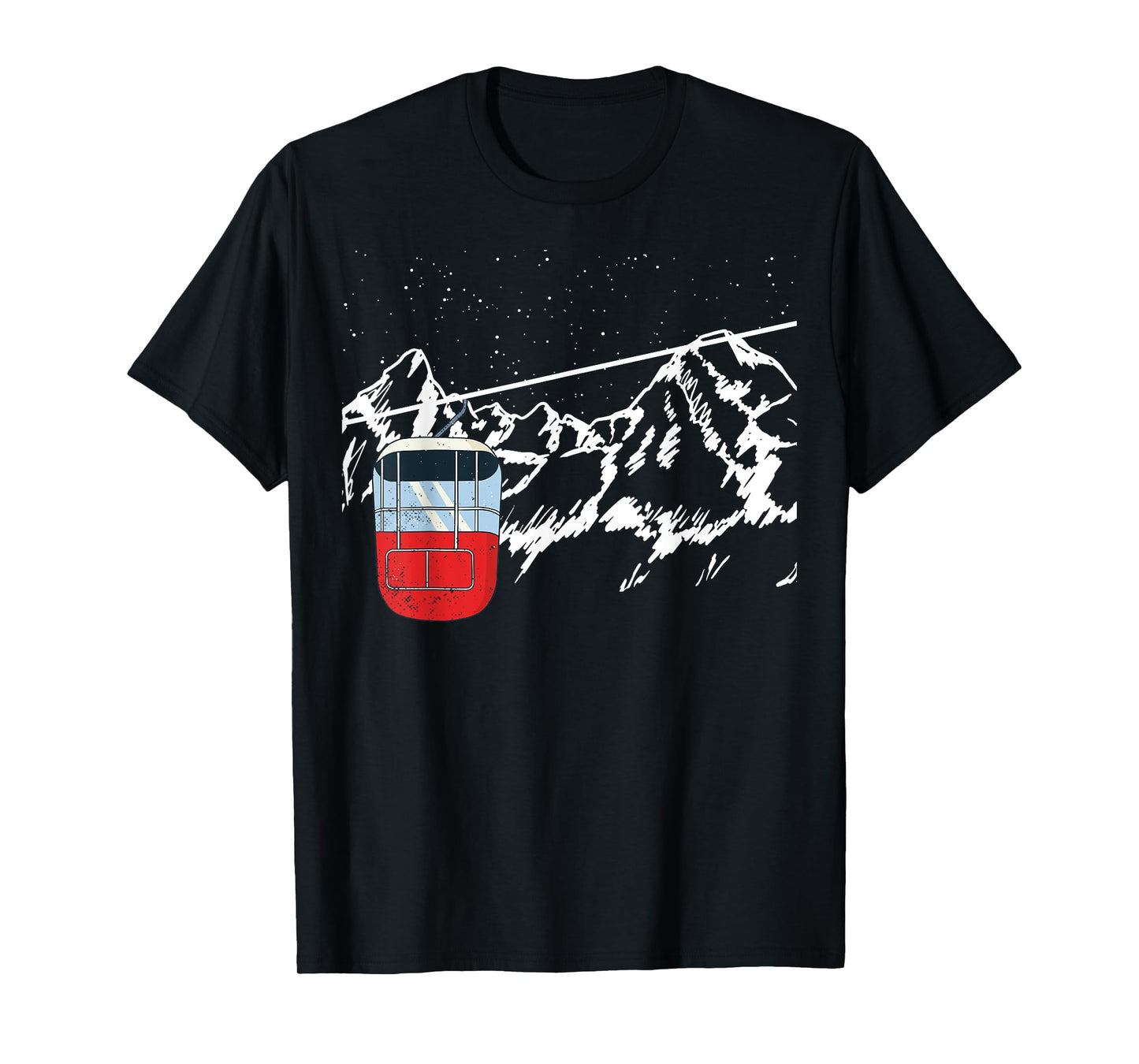 Ski lift gondola, mountains, cable run, cable railway T-Shirt