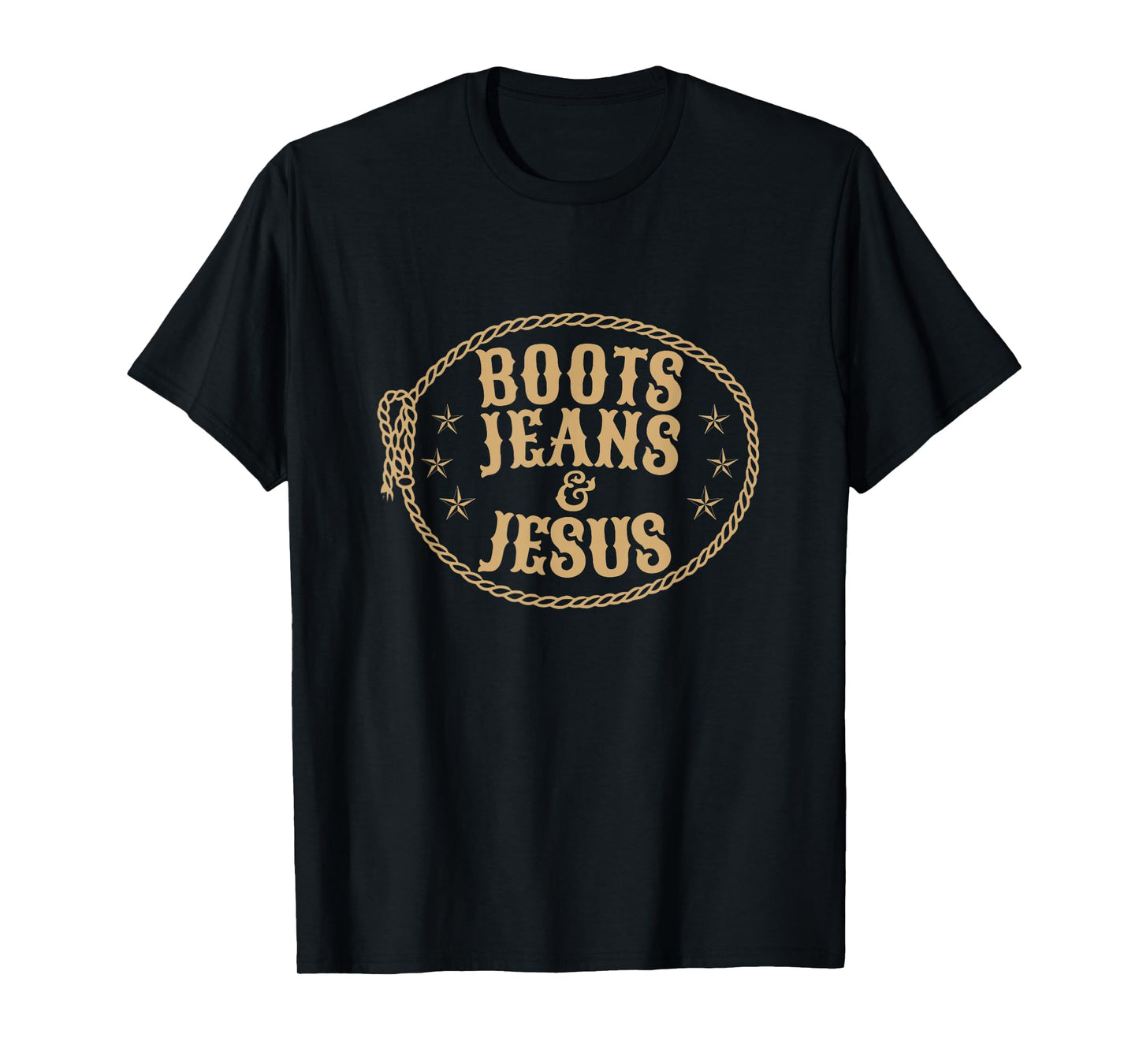 Cute Boots Jeans And Jesus Cowgirl Christian Country Western T-Shirt
