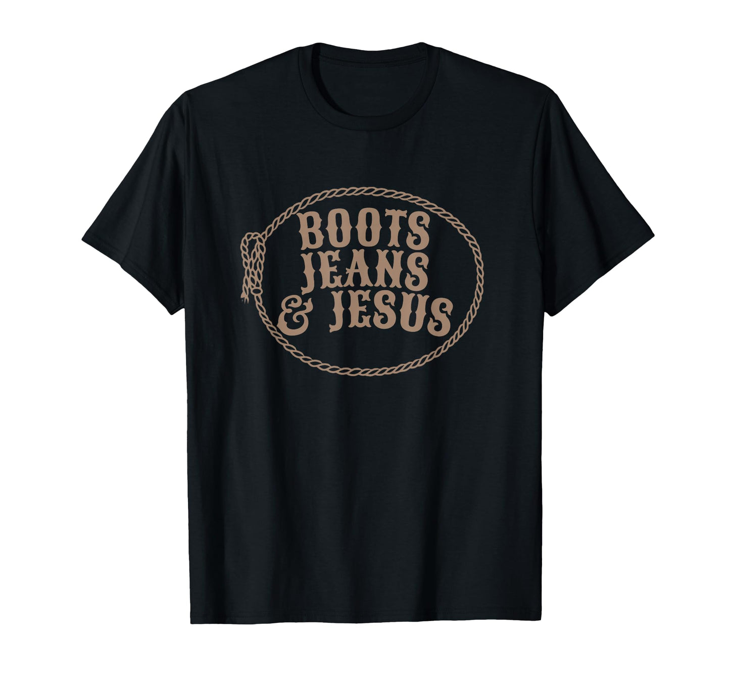 Cute Boots Jeans And Jesus Cowgirl Christian Country Western T-Shirt
