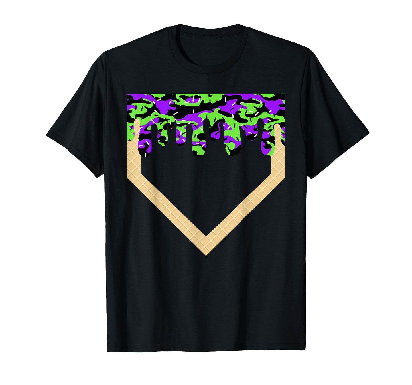 Halloween Baseball Home Plate Drip Baseball Lifestyle Boys T-Shirt